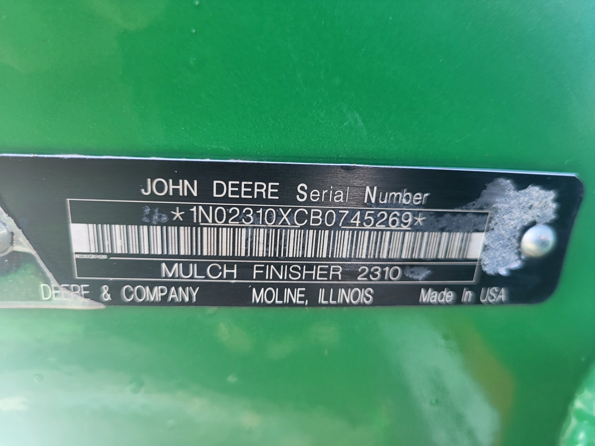 2012 John Deere 2310 Soil Finisher