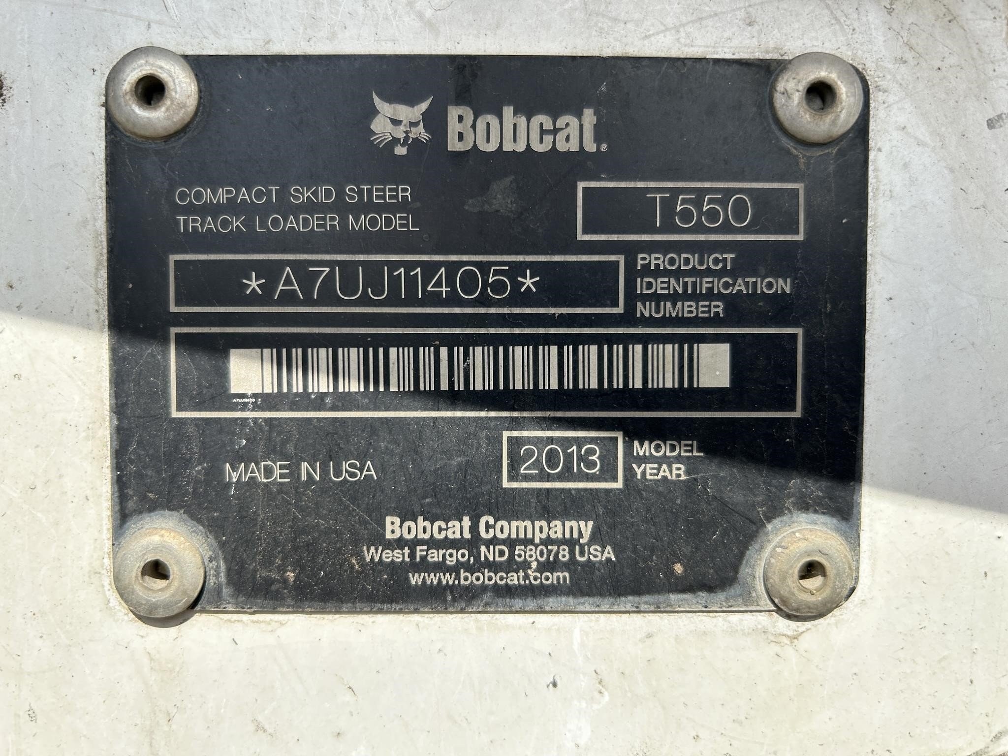 2013 Bobcat T550 Skid Steer