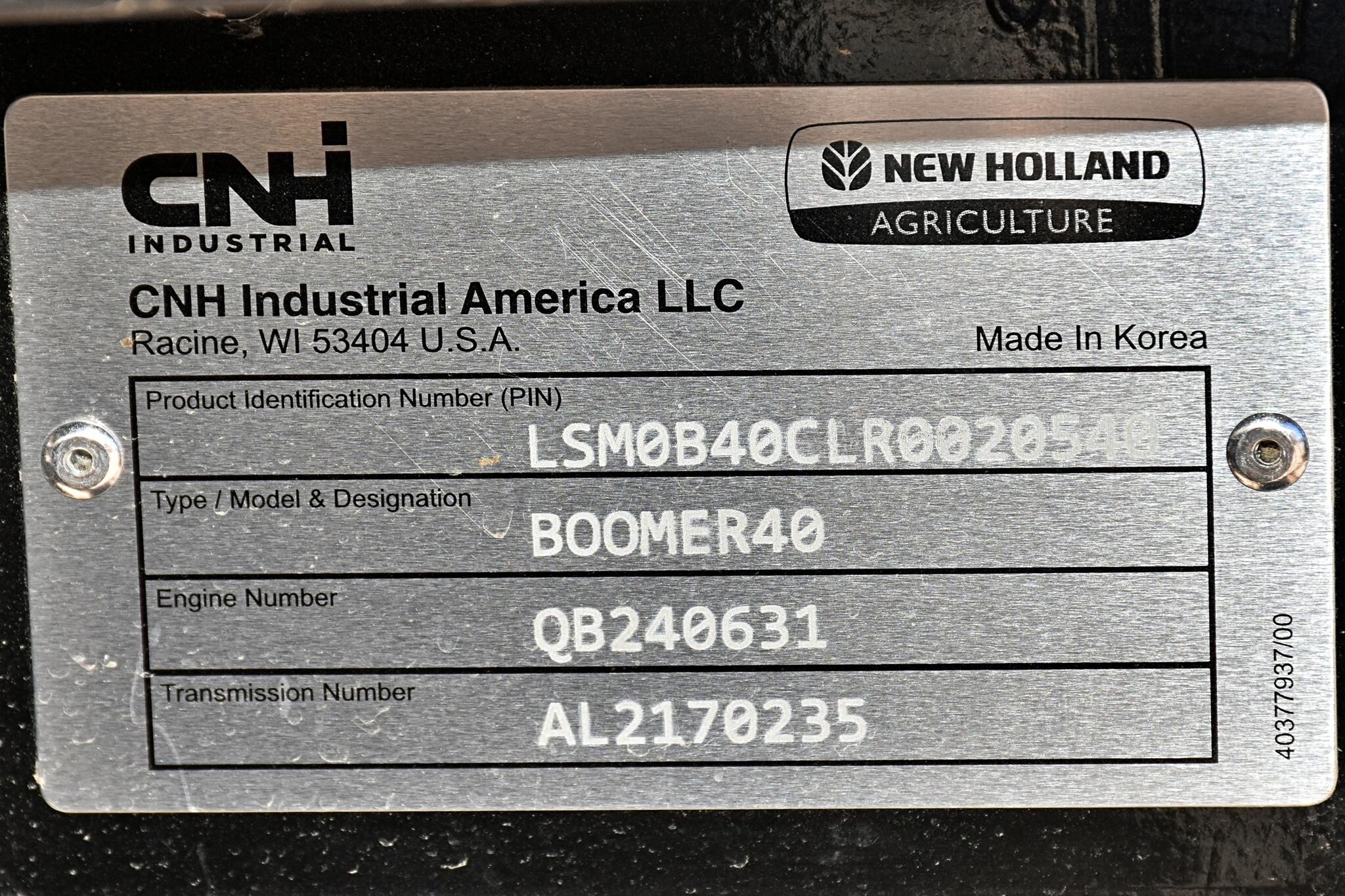 2024 New Holland Boomer 40 Tractor