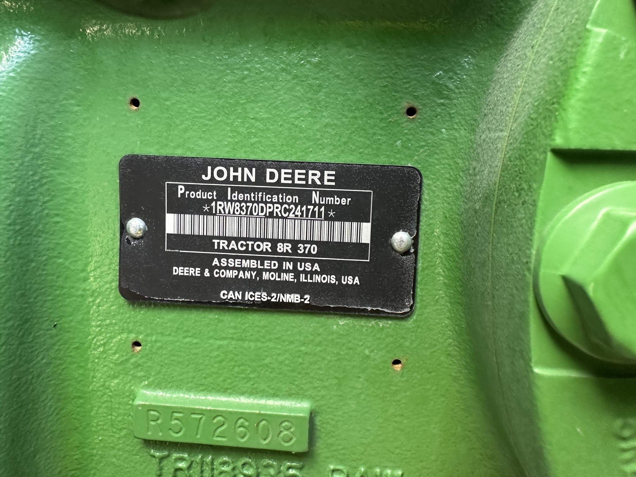 2024 John Deere 8R 370 Tractor
