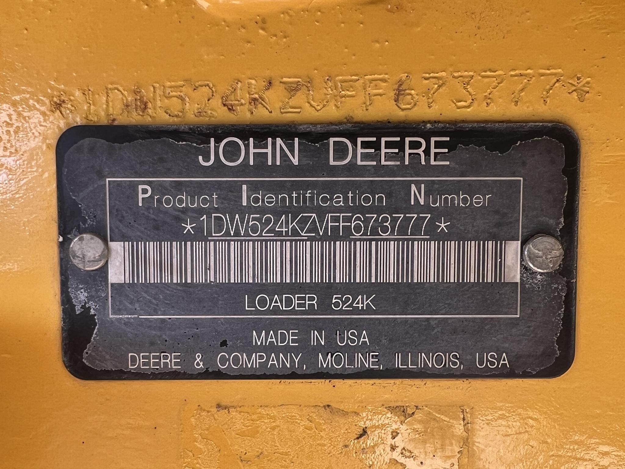 2016 Deere 524K Wheel Loader