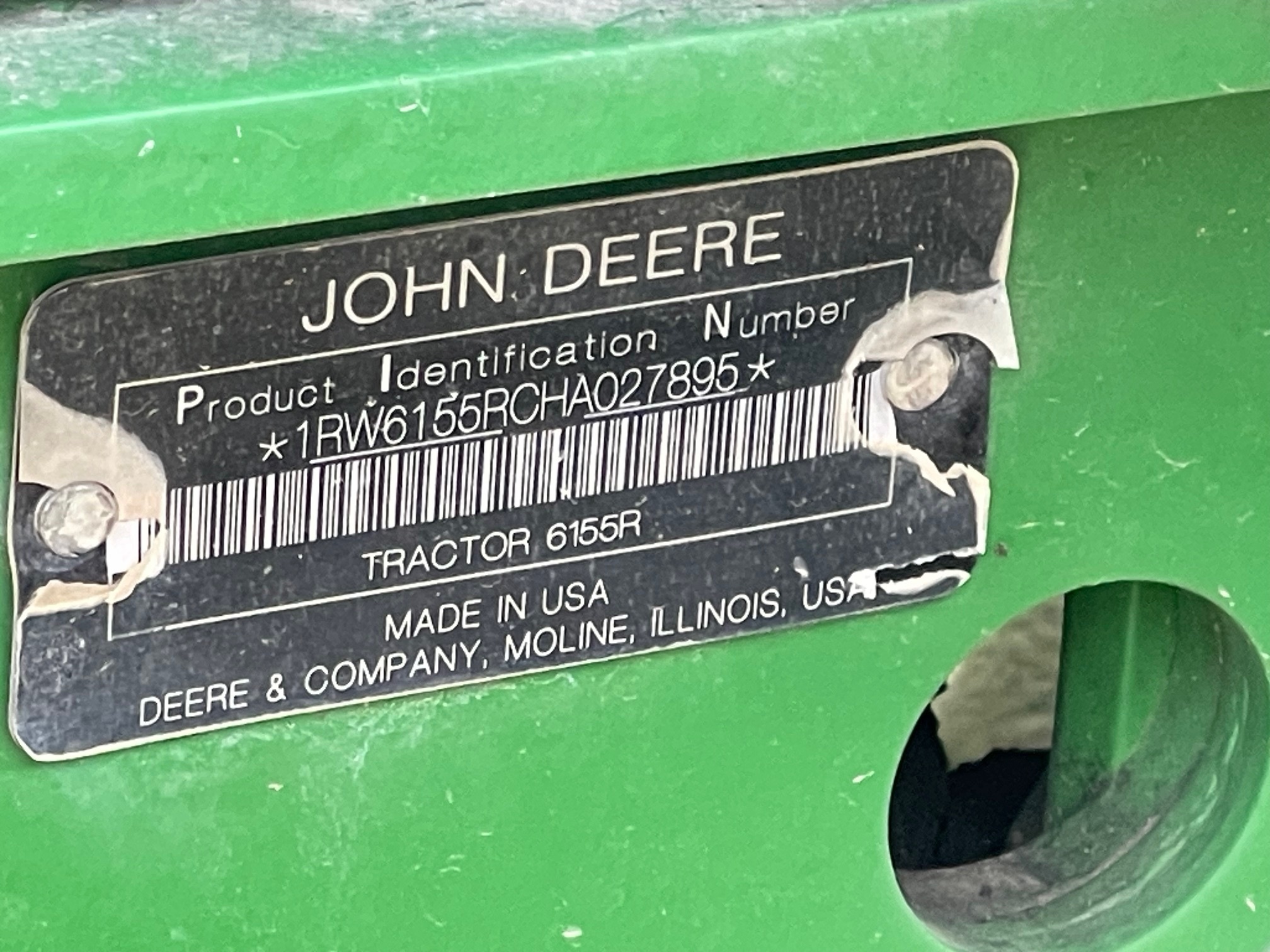 2017 John Deere 6155R Tractor