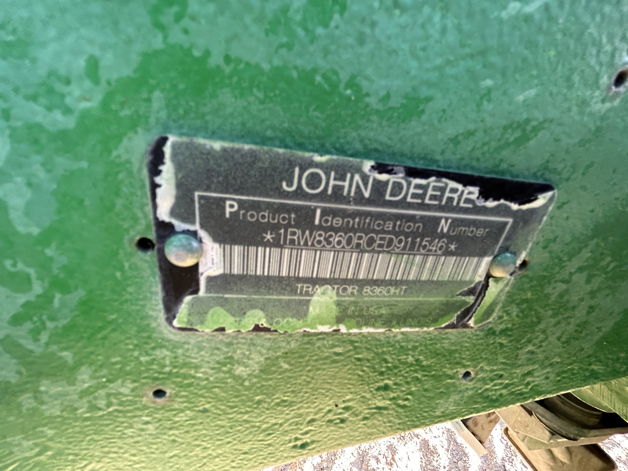 2014 John Deere 8360RT Tractor