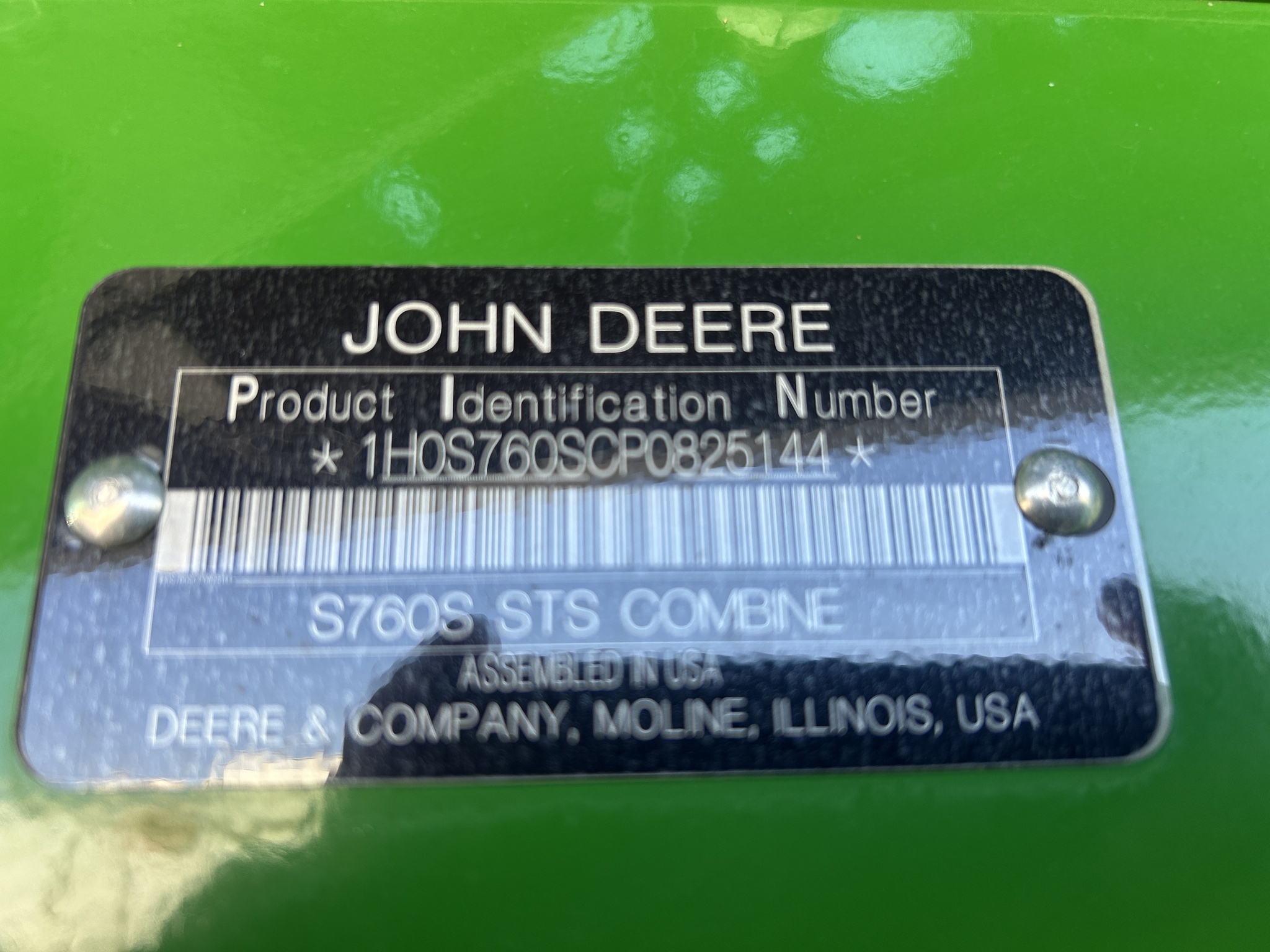 2023 John Deere S760 Combine