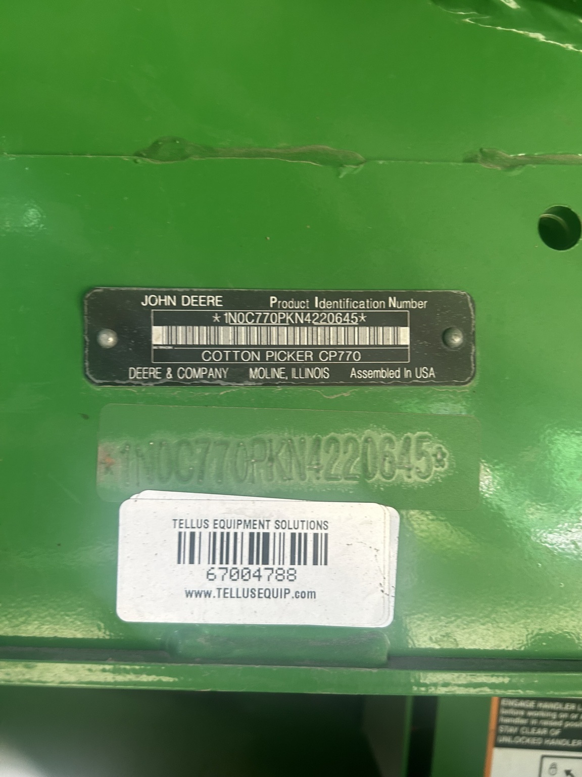 2022 John Deere CP770 Cotton Equipment