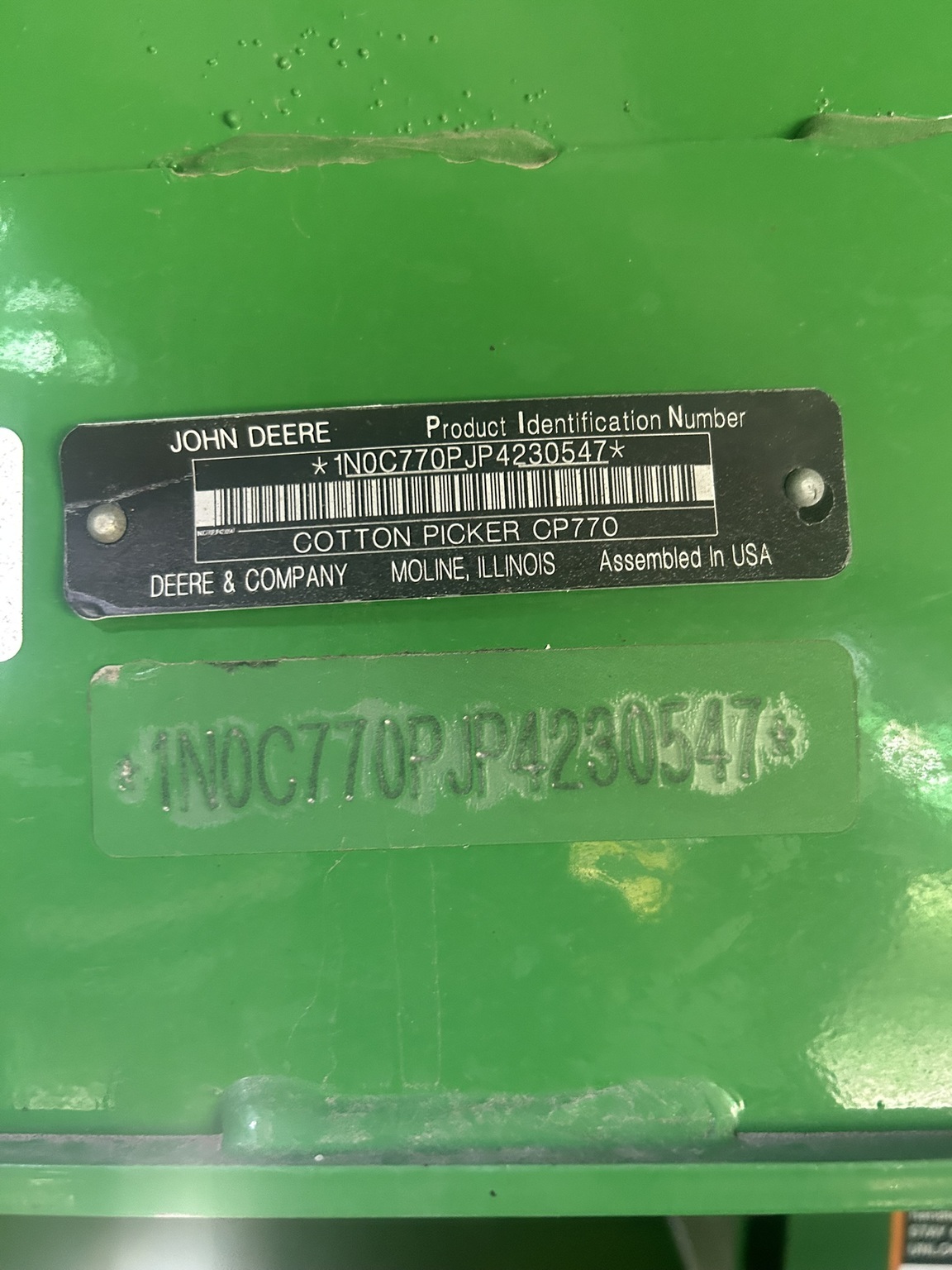 2023 John Deere CP770 Cotton Equipment
