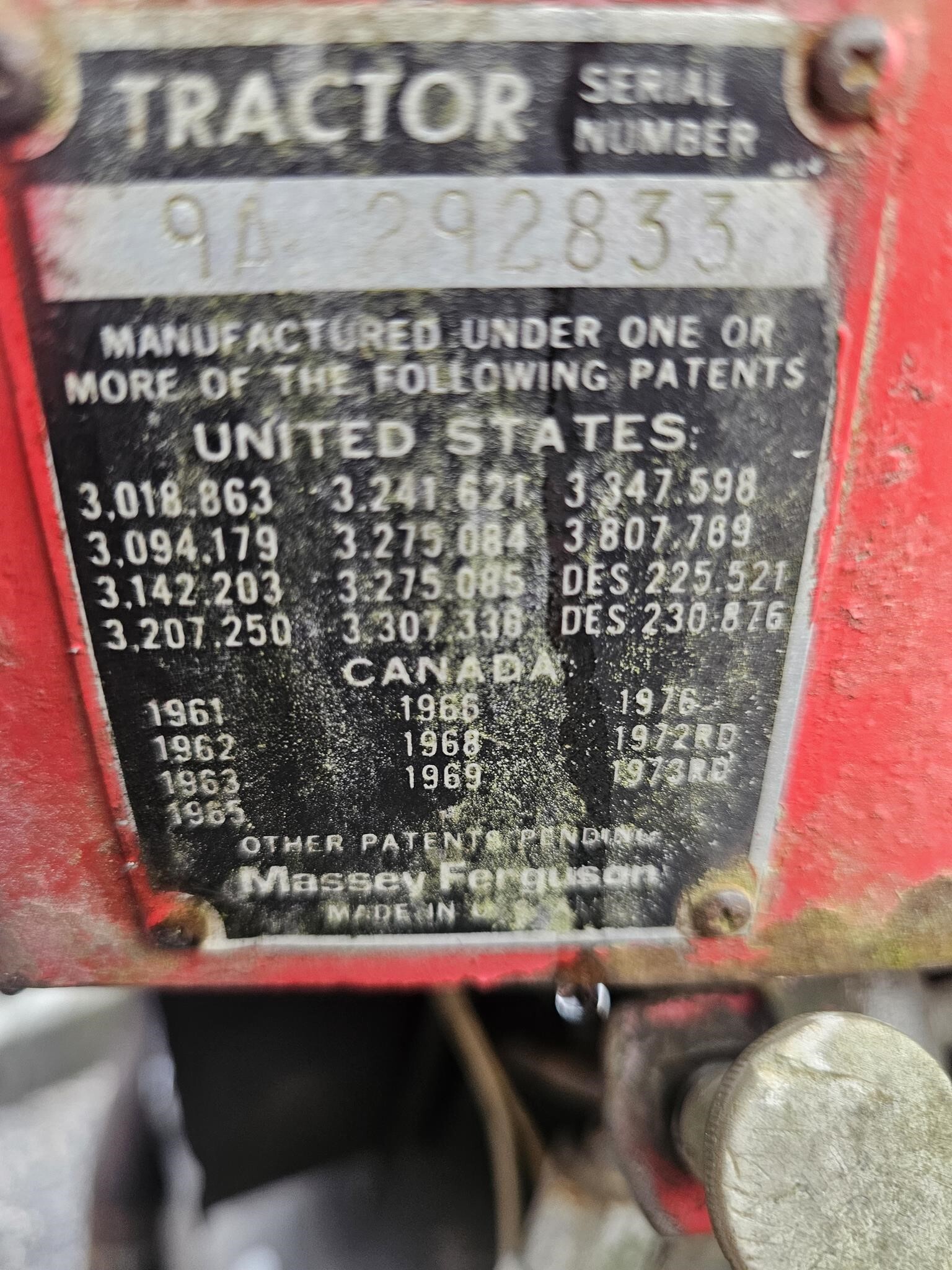 1978 Massey Ferguson 245 Tractor