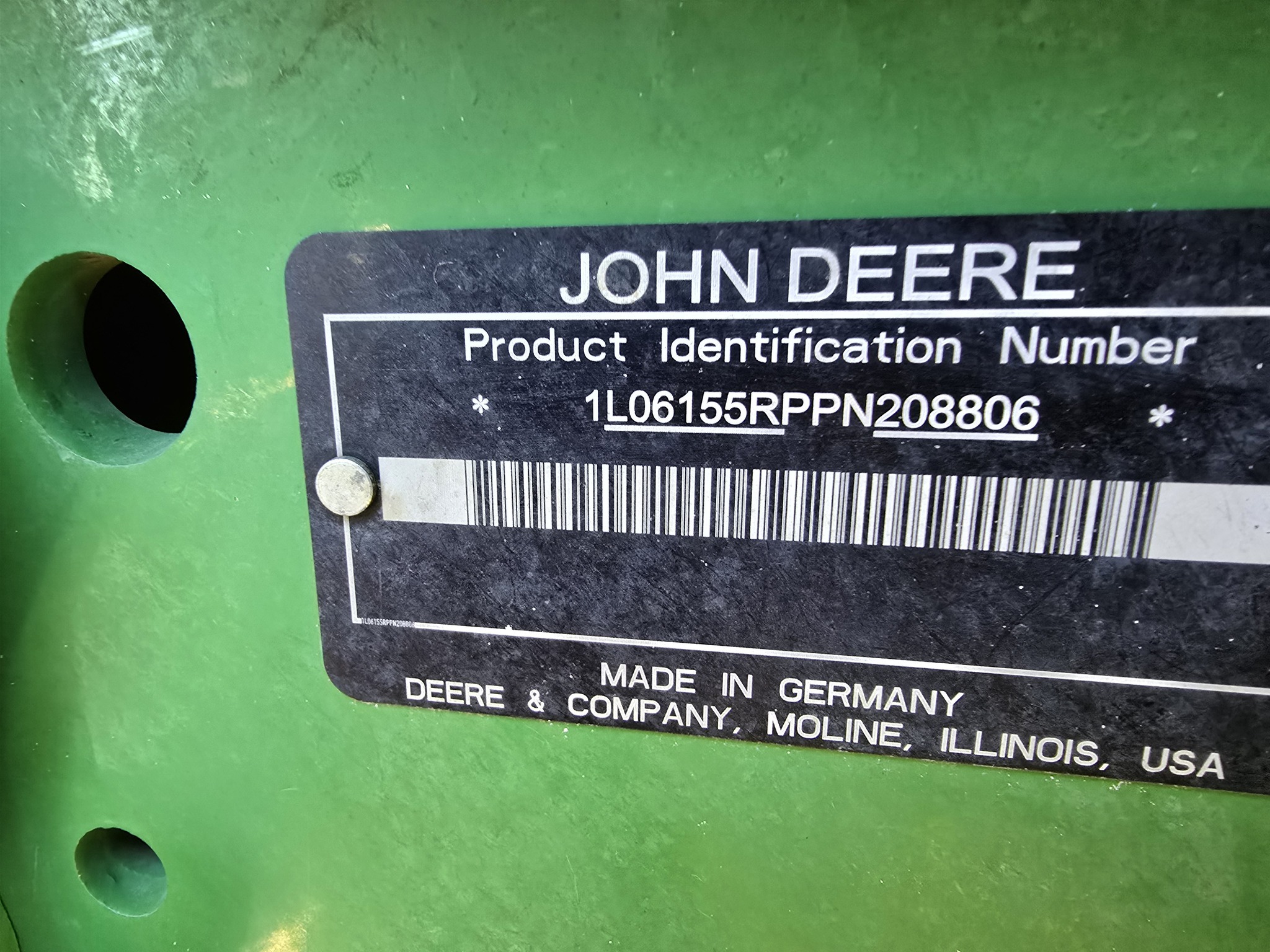 2024 John Deere 6R 155 Tractor