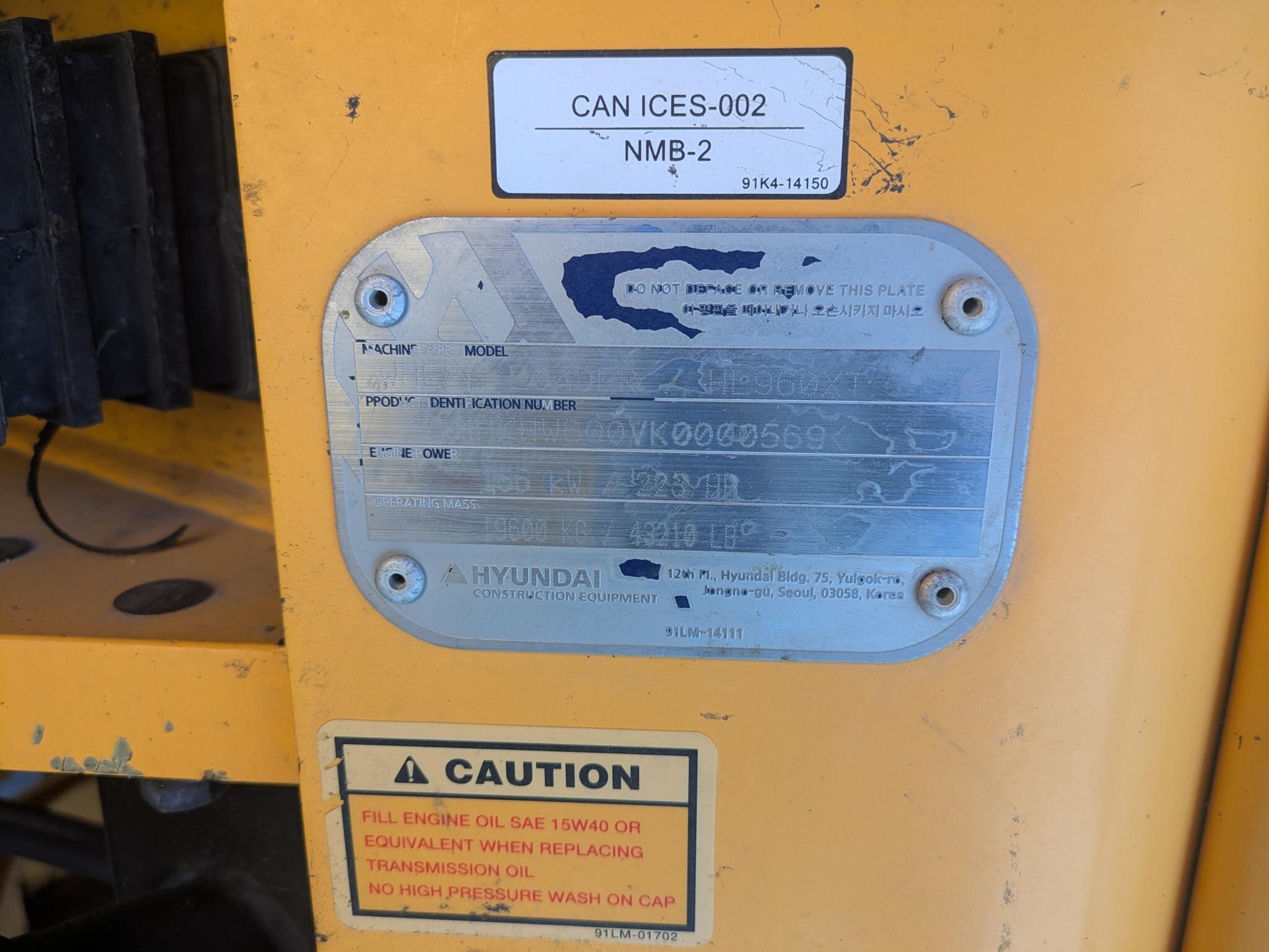 2019 Hyundai HL960XT Wheel Loader