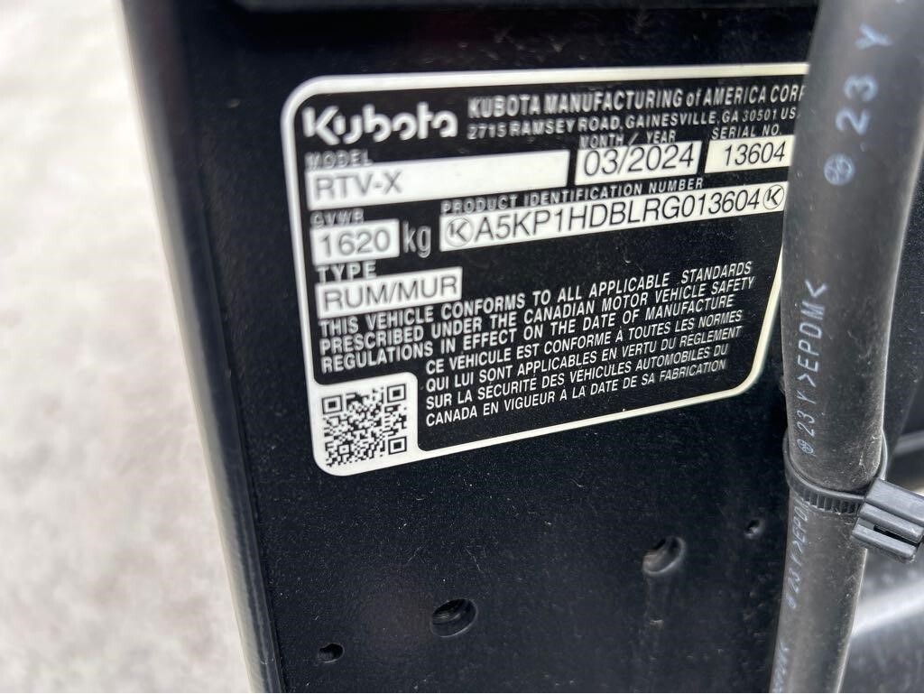 2024 Kubota RTV-X ATVs and Utility Vehicle