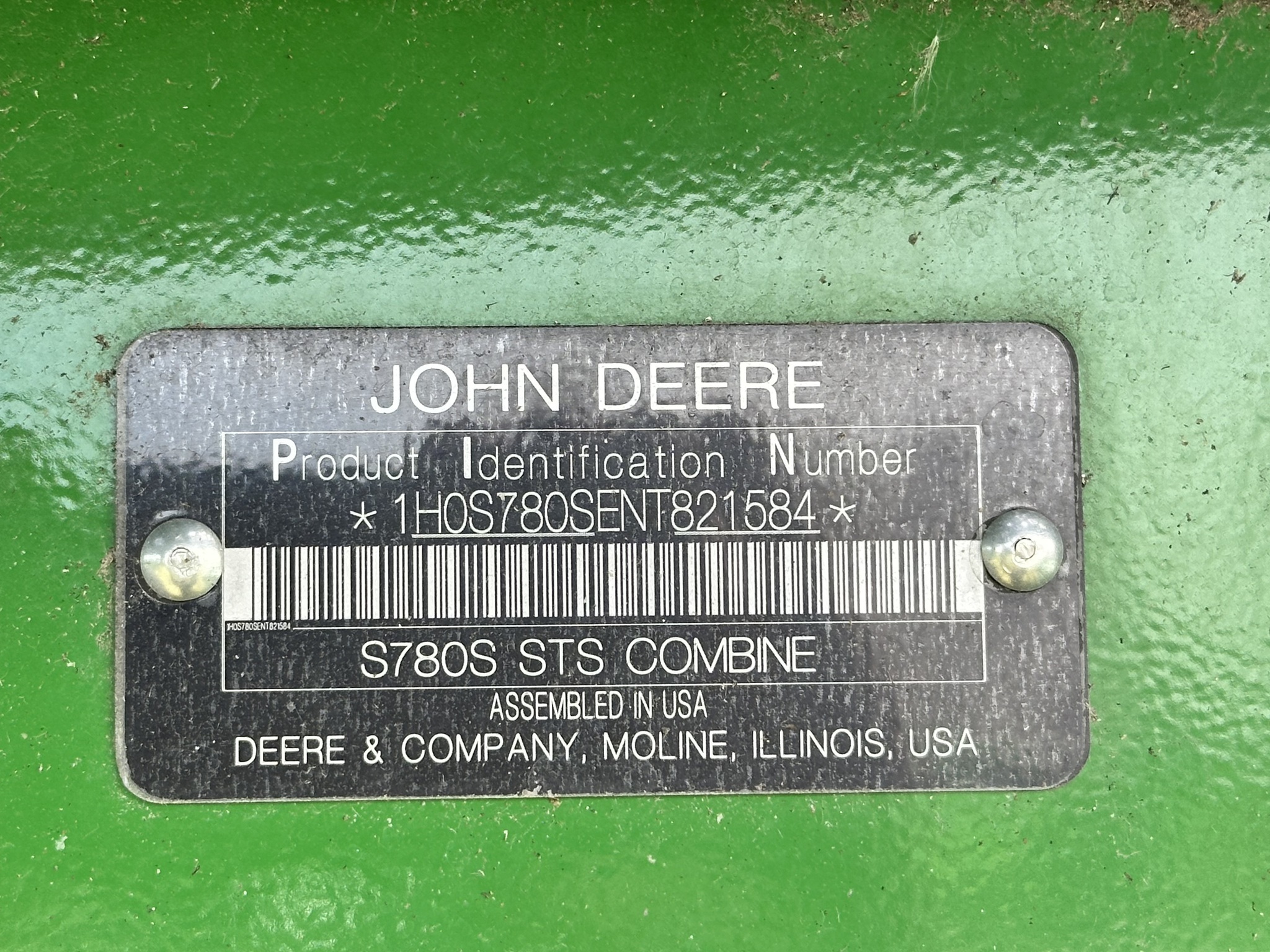 2022 John Deere S780 Combine