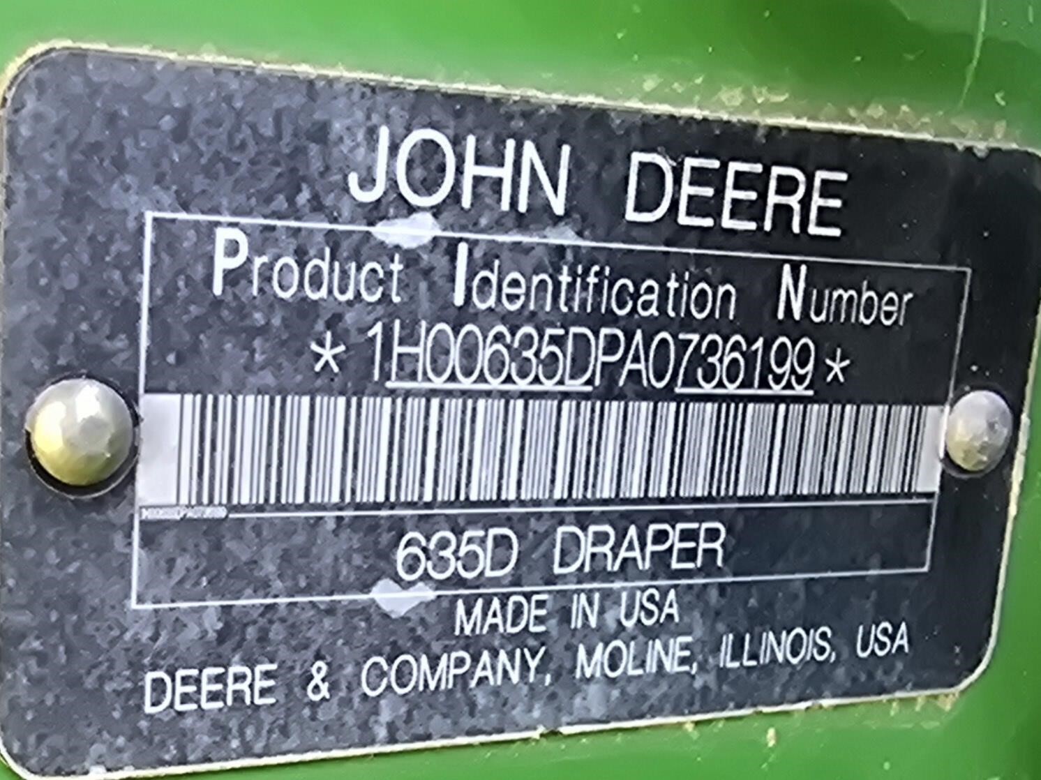 2010 John Deere 635D Platform