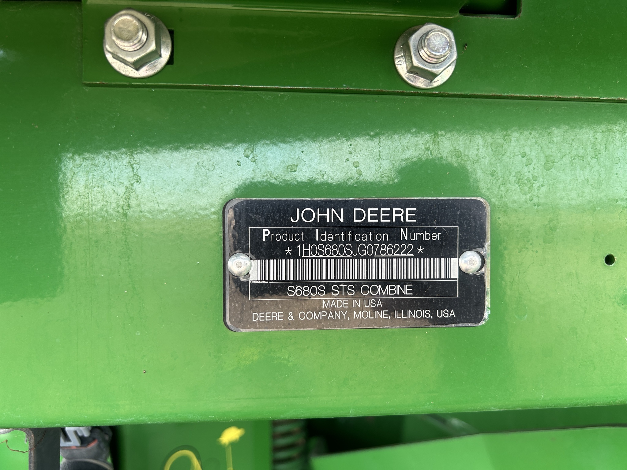 2016 John Deere S680 Combine