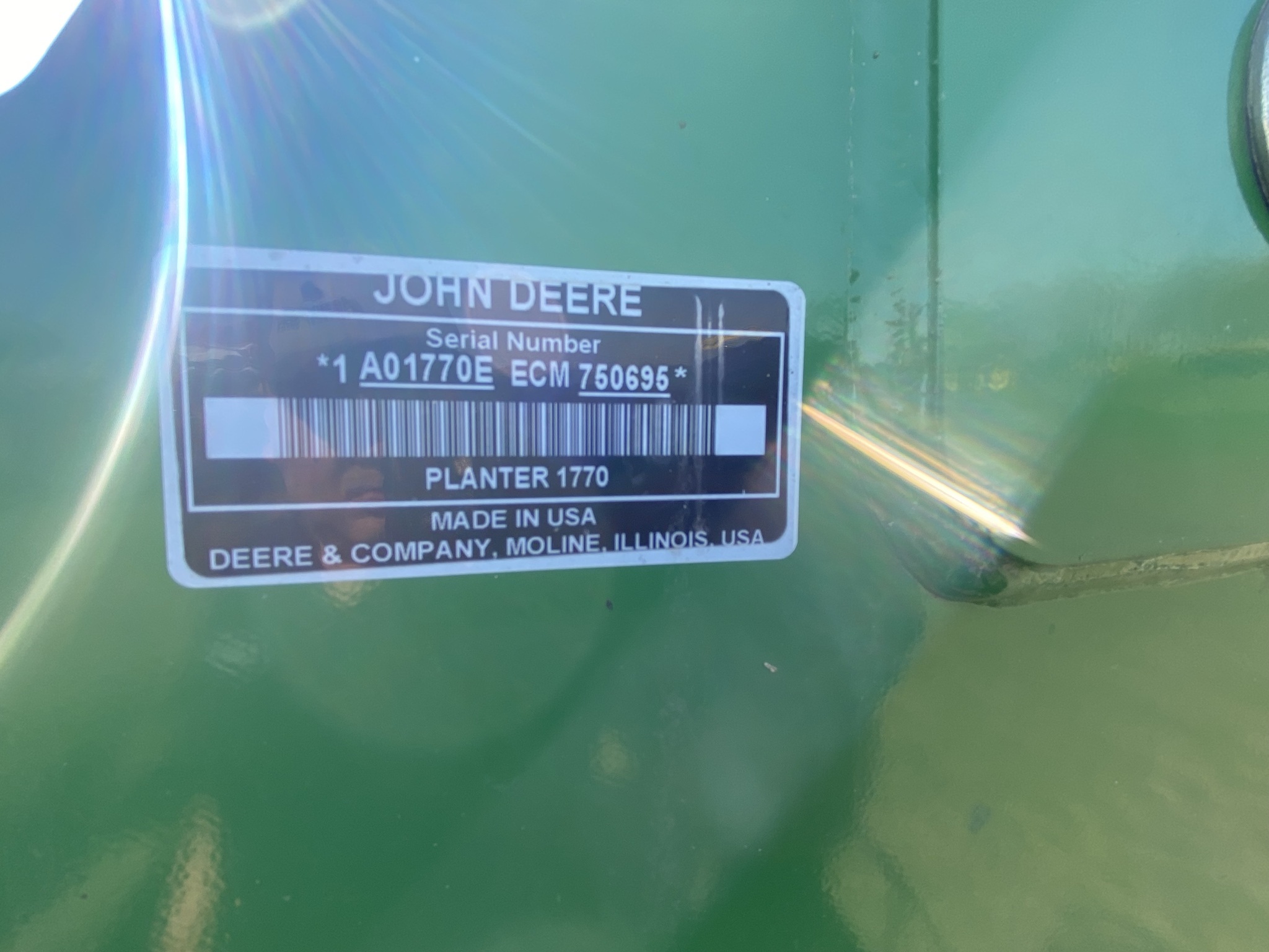 2013 John Deere 1770NT CCS Planter