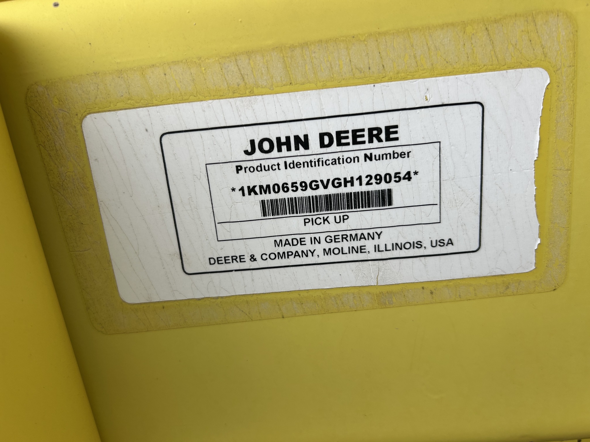 2017 John Deere 659 Forage Harvester Head