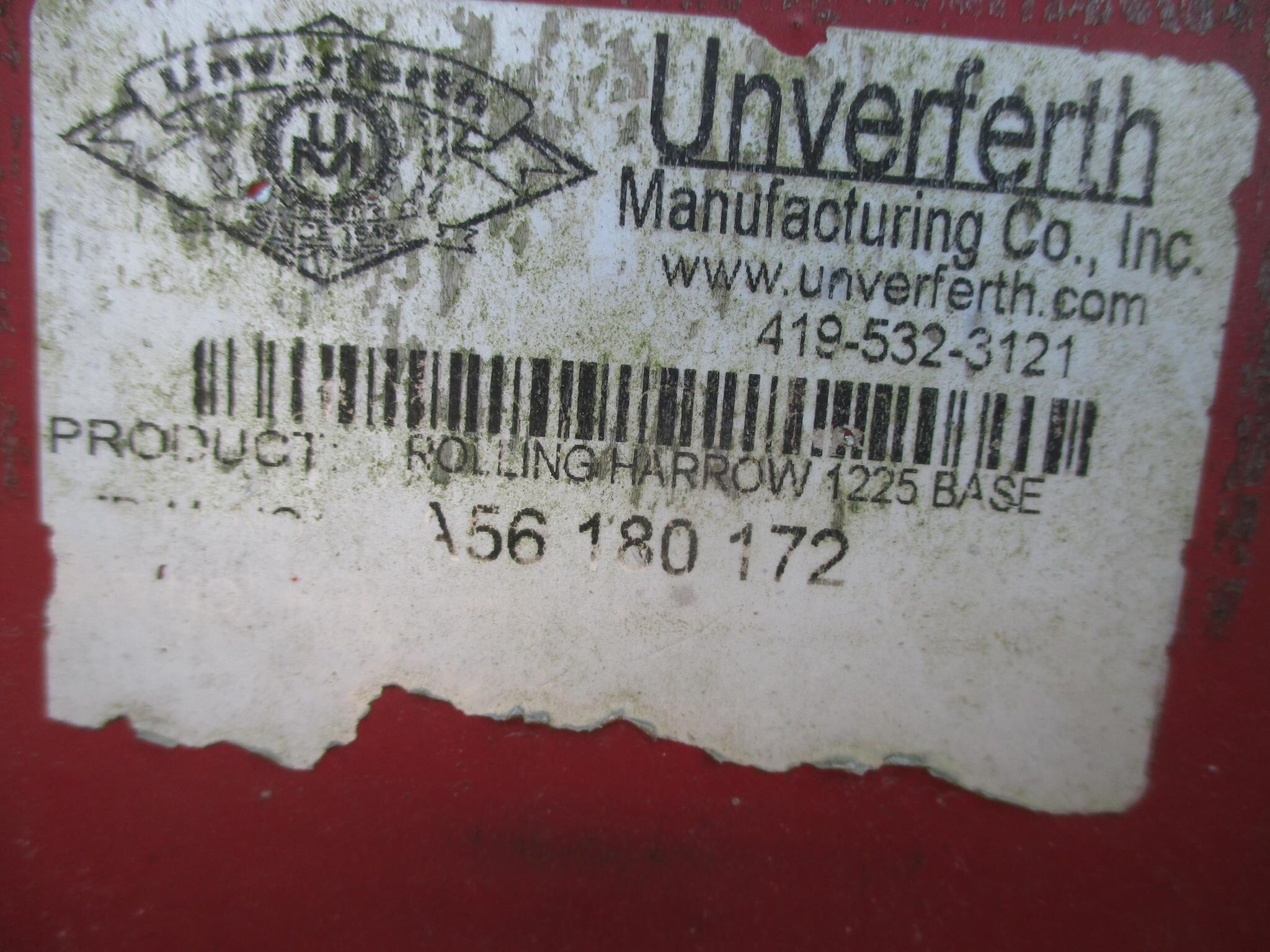  Unverferth 1225 Harrow