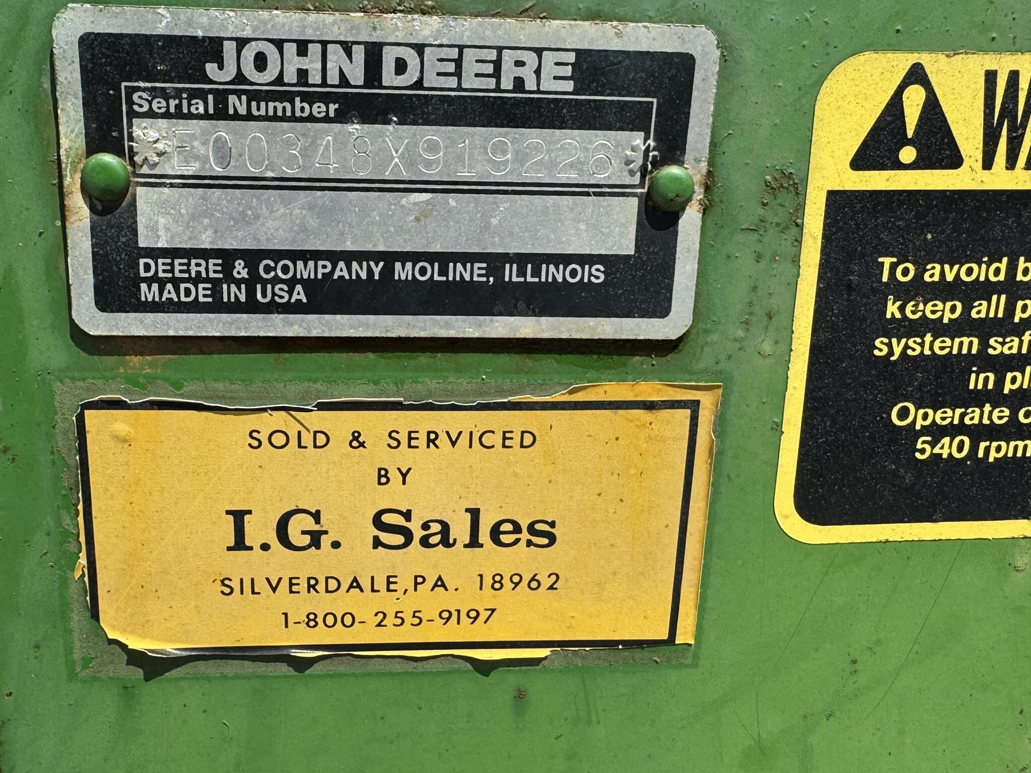 1992 John Deere 348 Small Square Baler