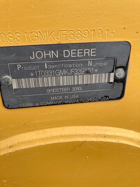 2018 Deere 331G Skid Steer