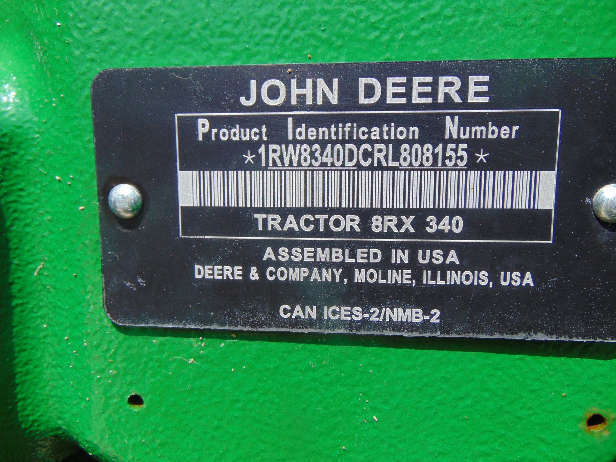2024 John Deere 8RX 340 Tractor