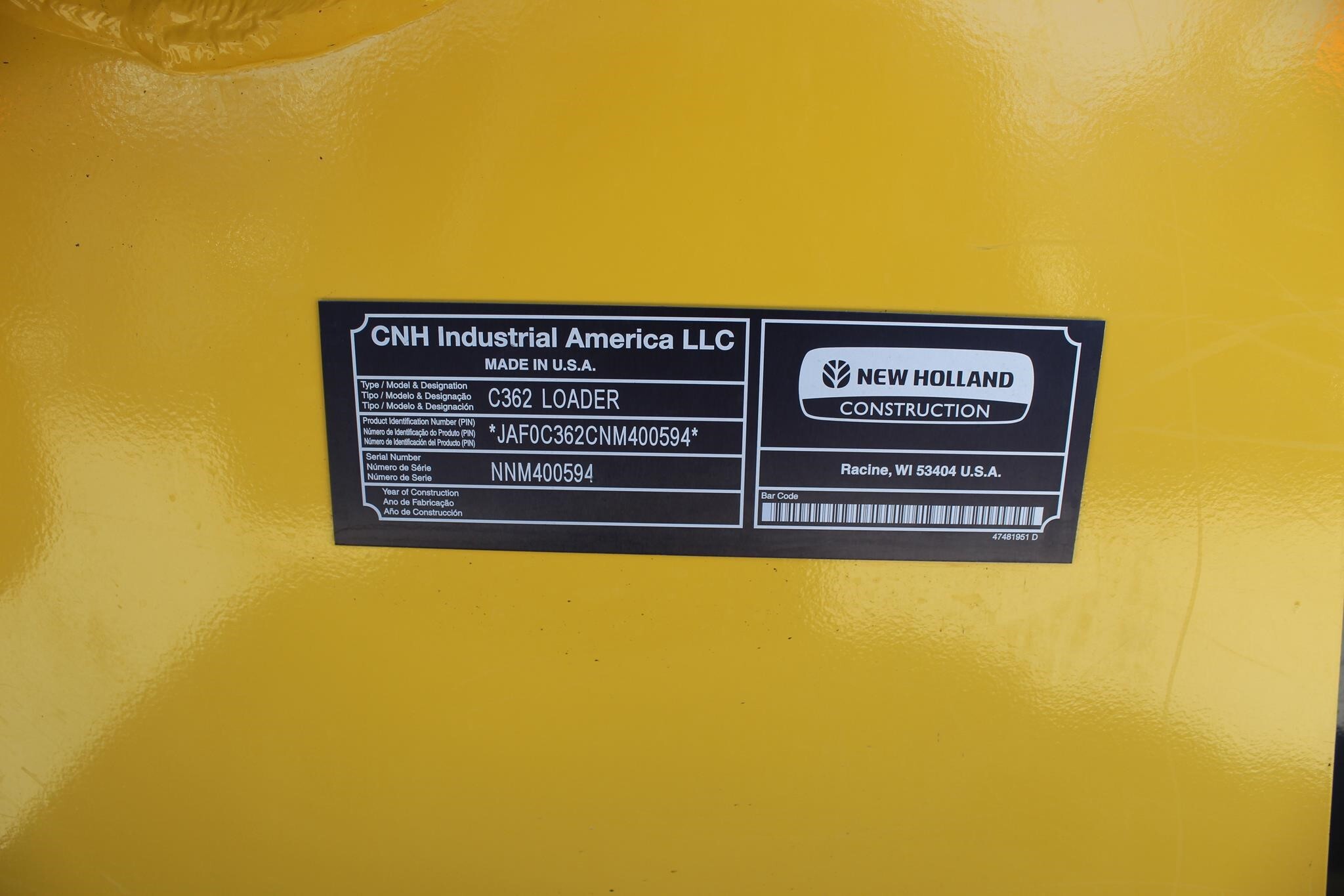 2022 New Holland C362 Skid Steer