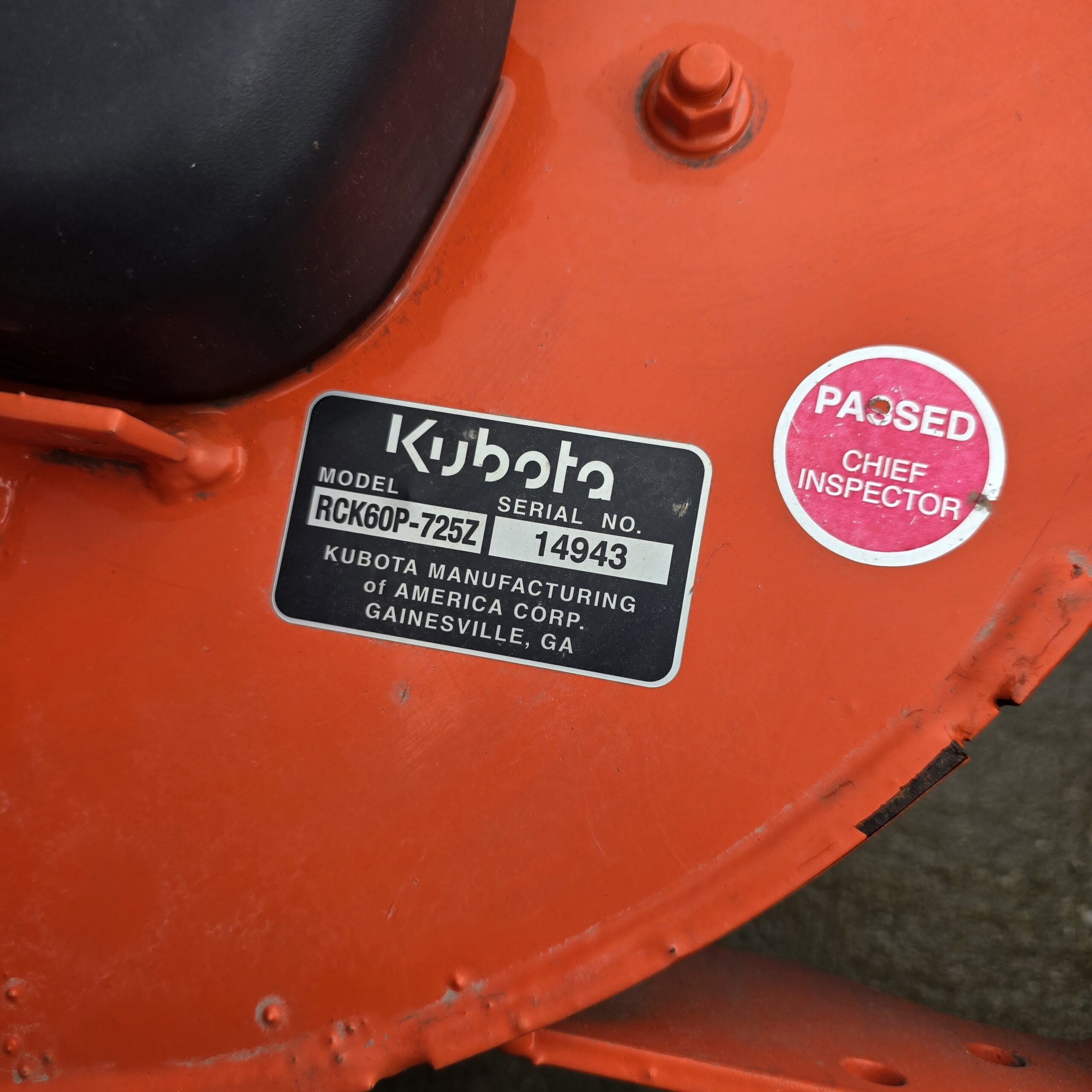2011 Kubota Z725 Lawn Mower