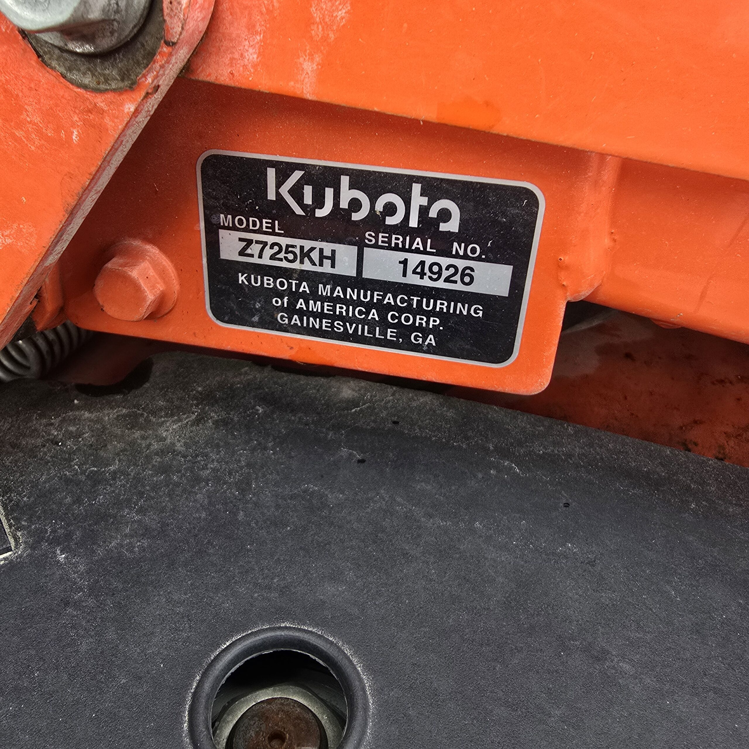 2011 Kubota Z725 Lawn Mower