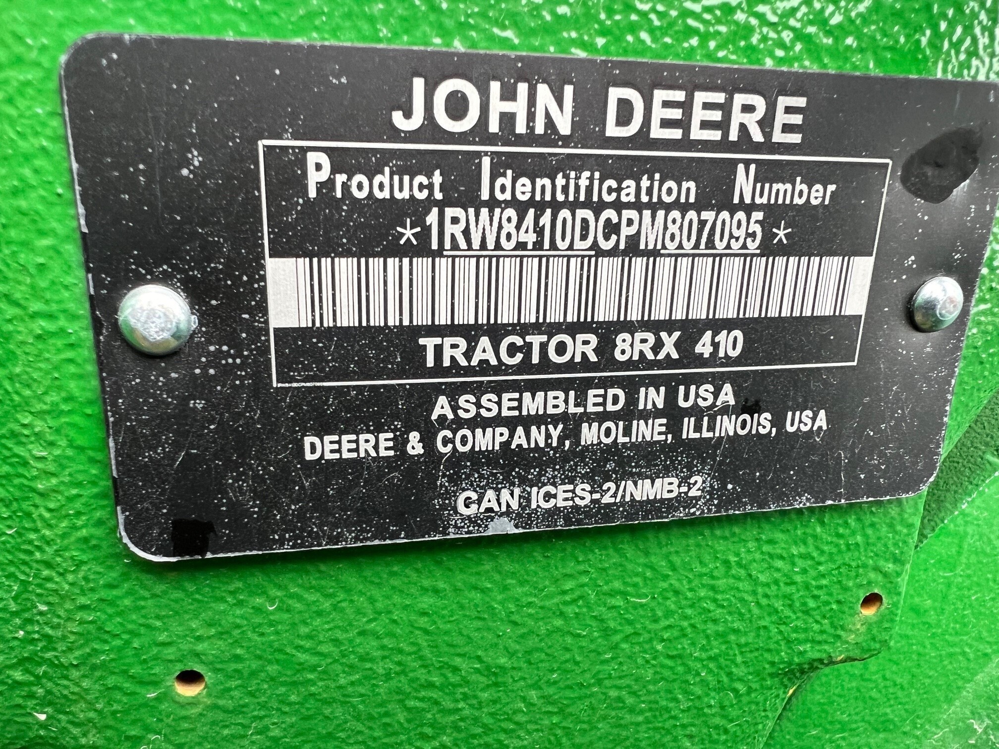 2023 John Deere 8RX 410 Tractor
