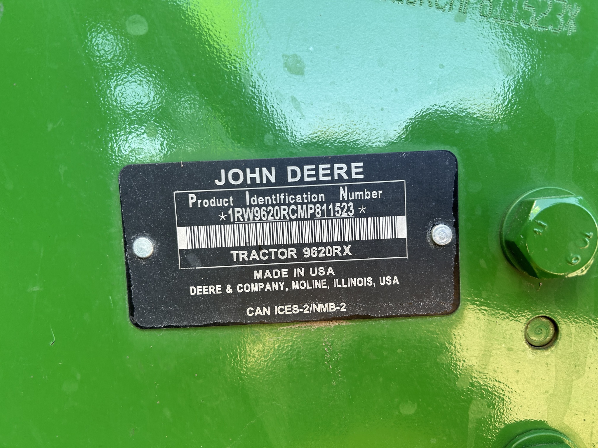 2021 John Deere 9620RX Tractor