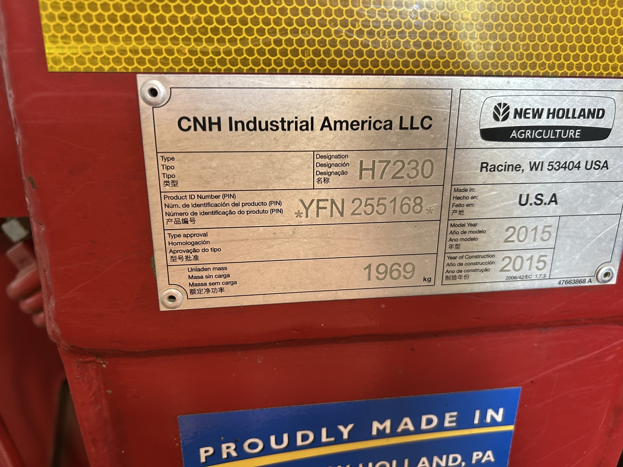 2016 New Holland H7230 Mower Conditioner