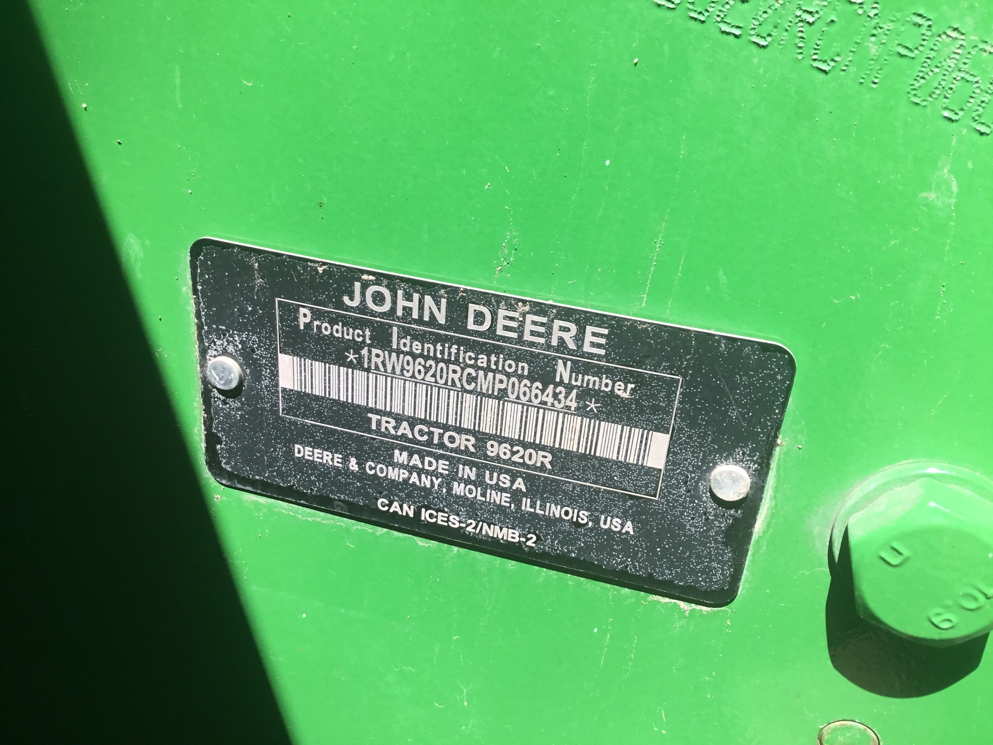 2021 John Deere 9620R Tractor