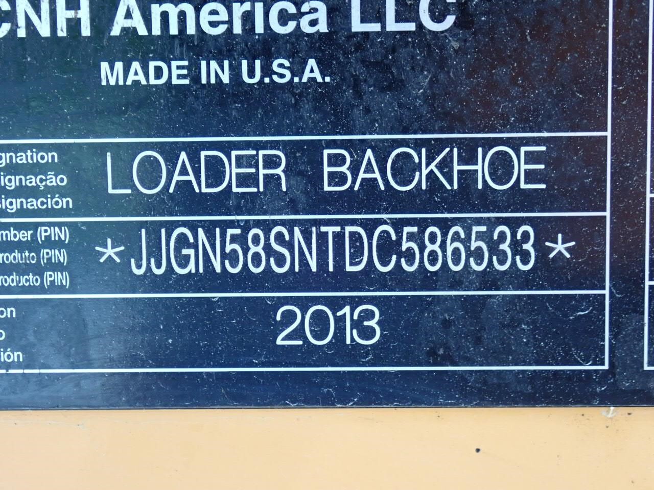 2013 Case 580SN Backhoe