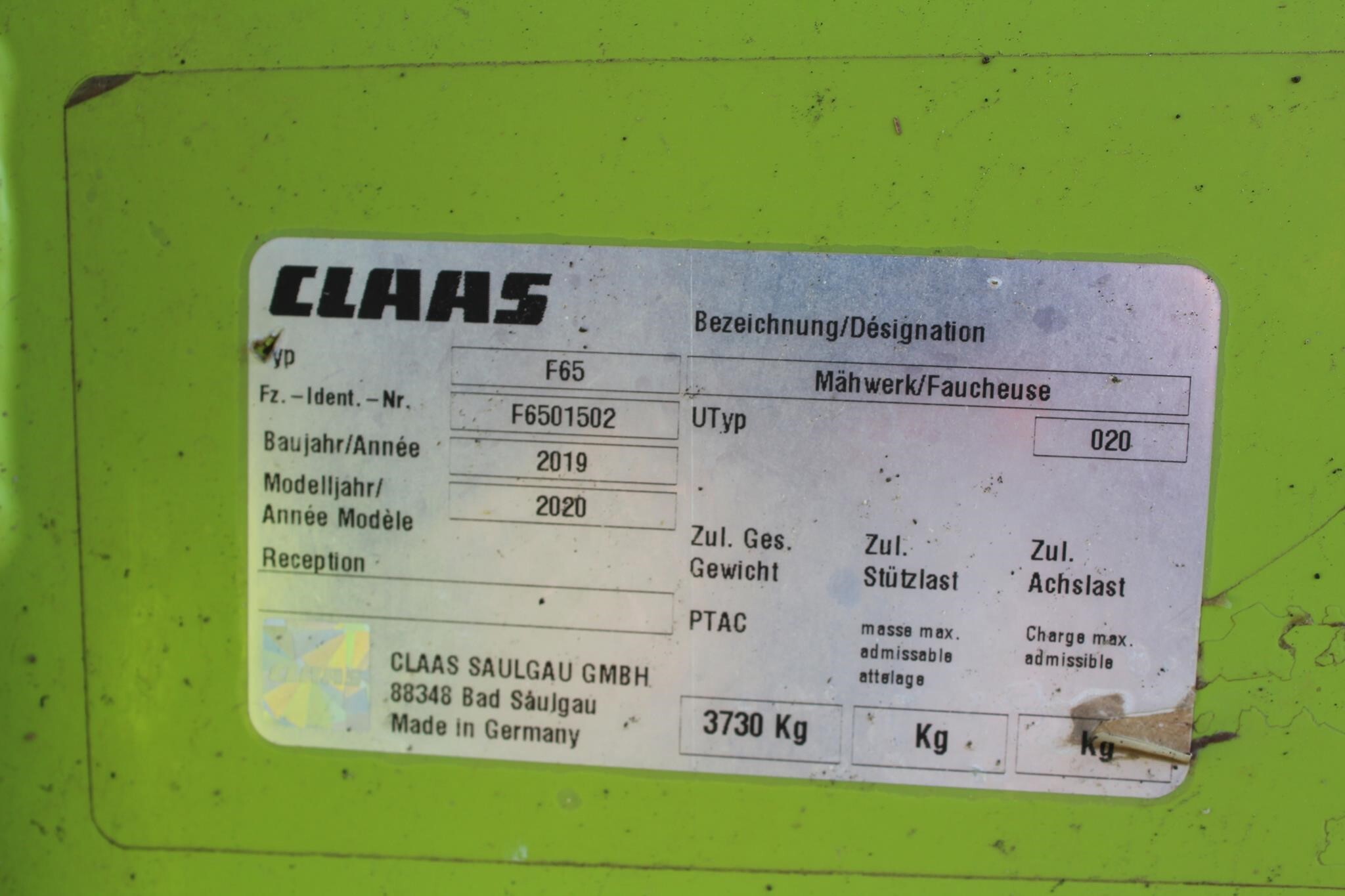 2020 Claas Disco 9200C AS Mower Conditioner