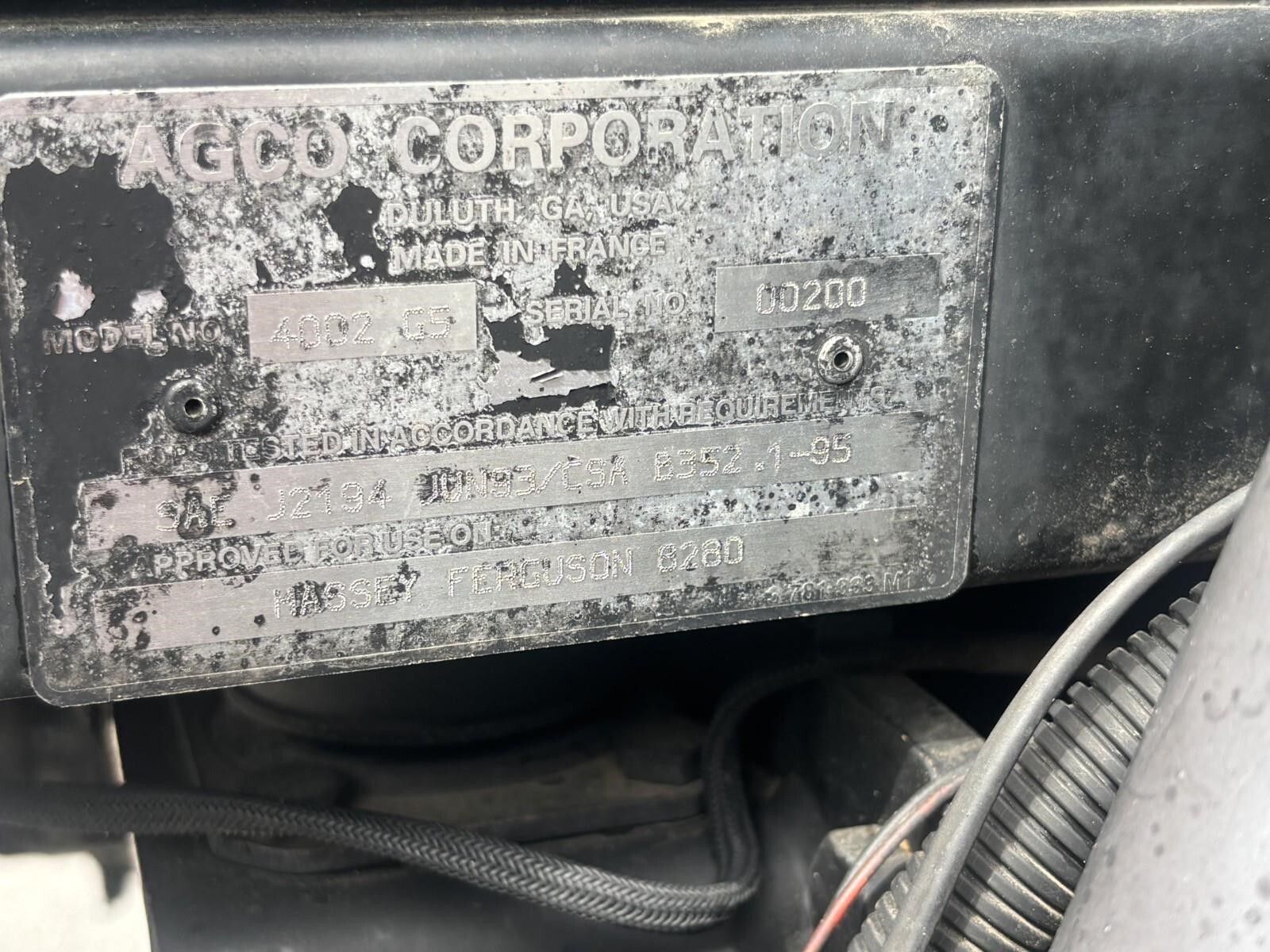 2003 Massey Ferguson 8280 Tractor