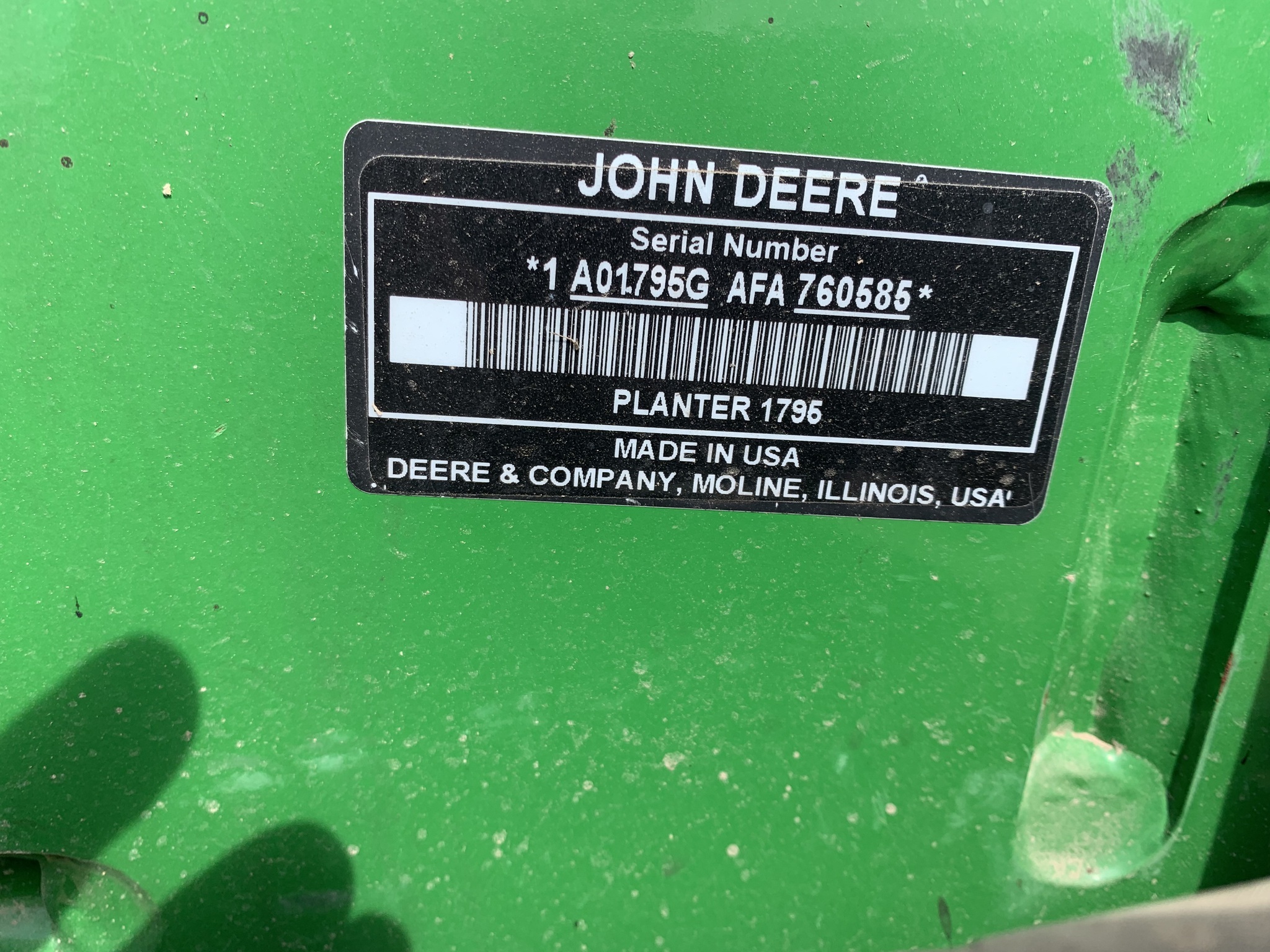 2015 John Deere 1795 Planter