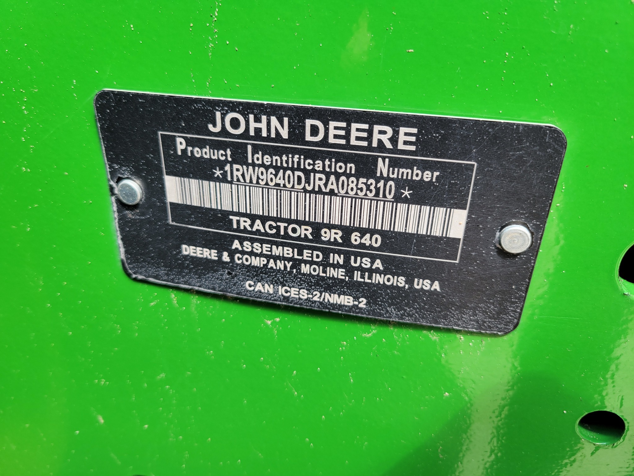 2024 John Deere 9R 640 Tractor