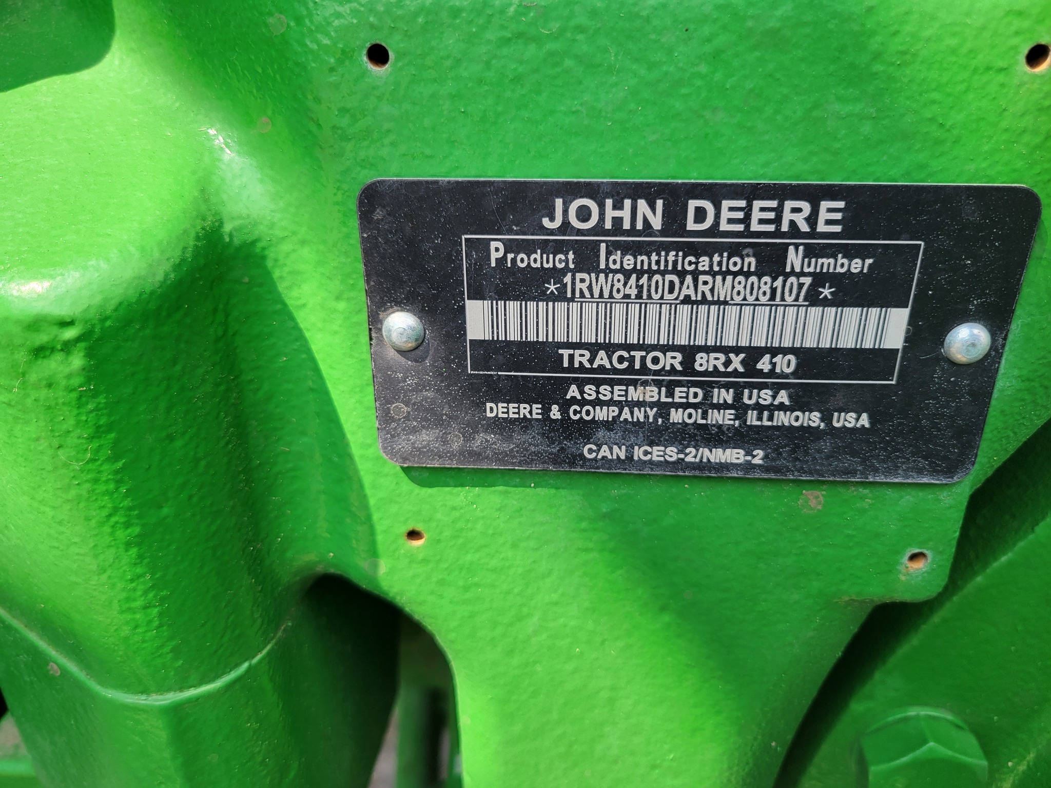 2024 John Deere 8RX 410 Tractor