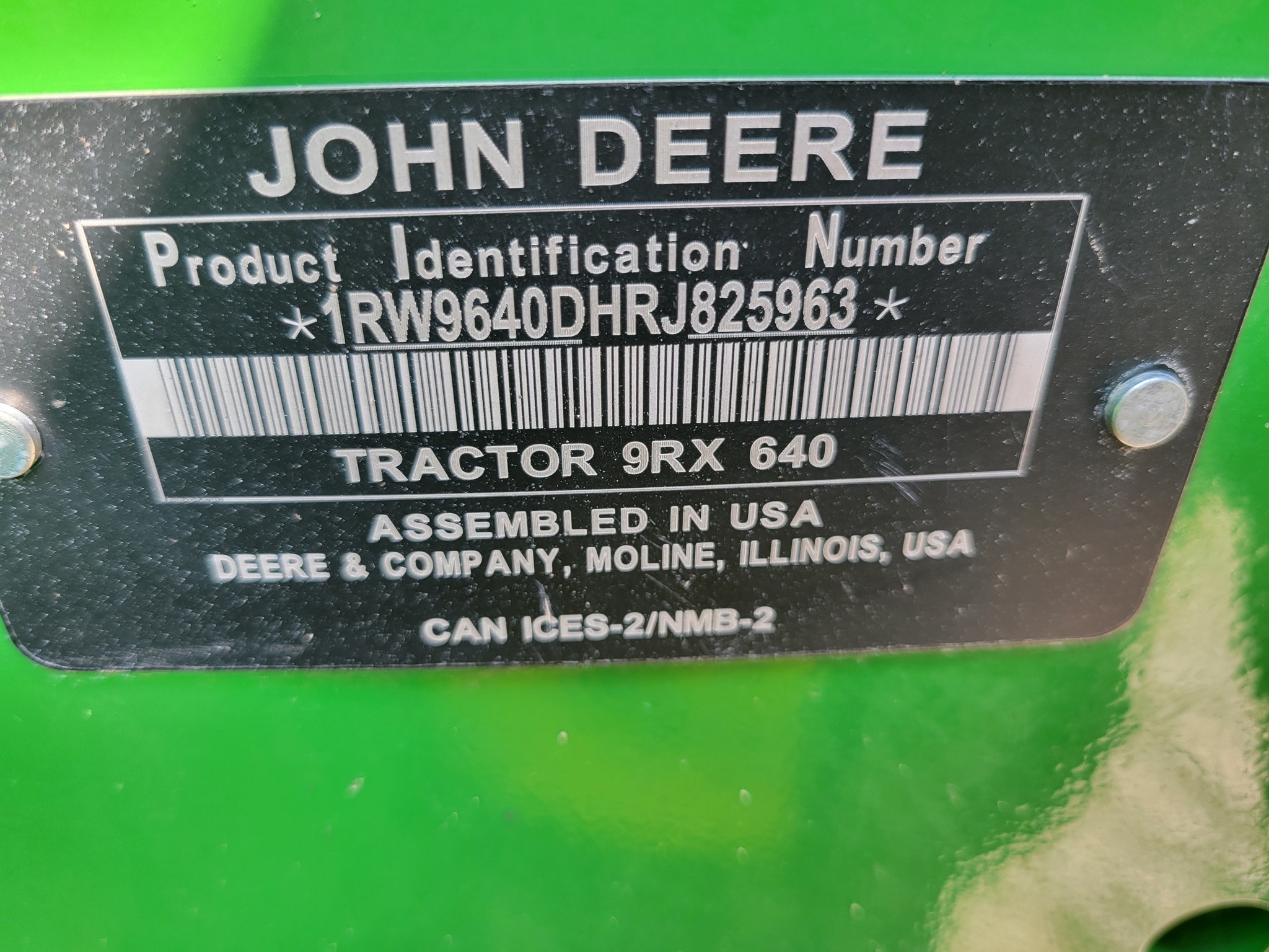 2024 John Deere 9RX 640 Tractor