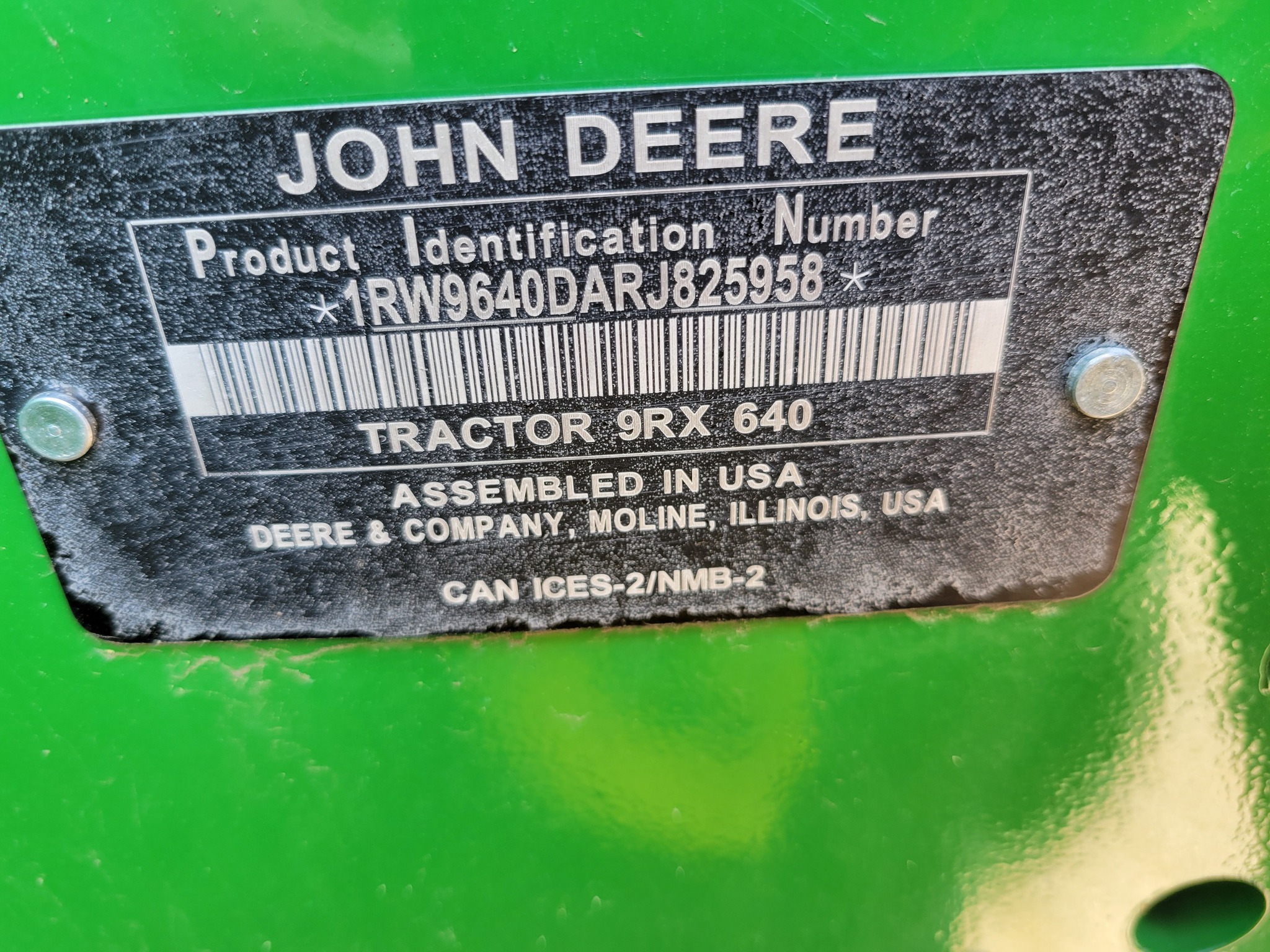 2024 John Deere 9RX 640 Tractor