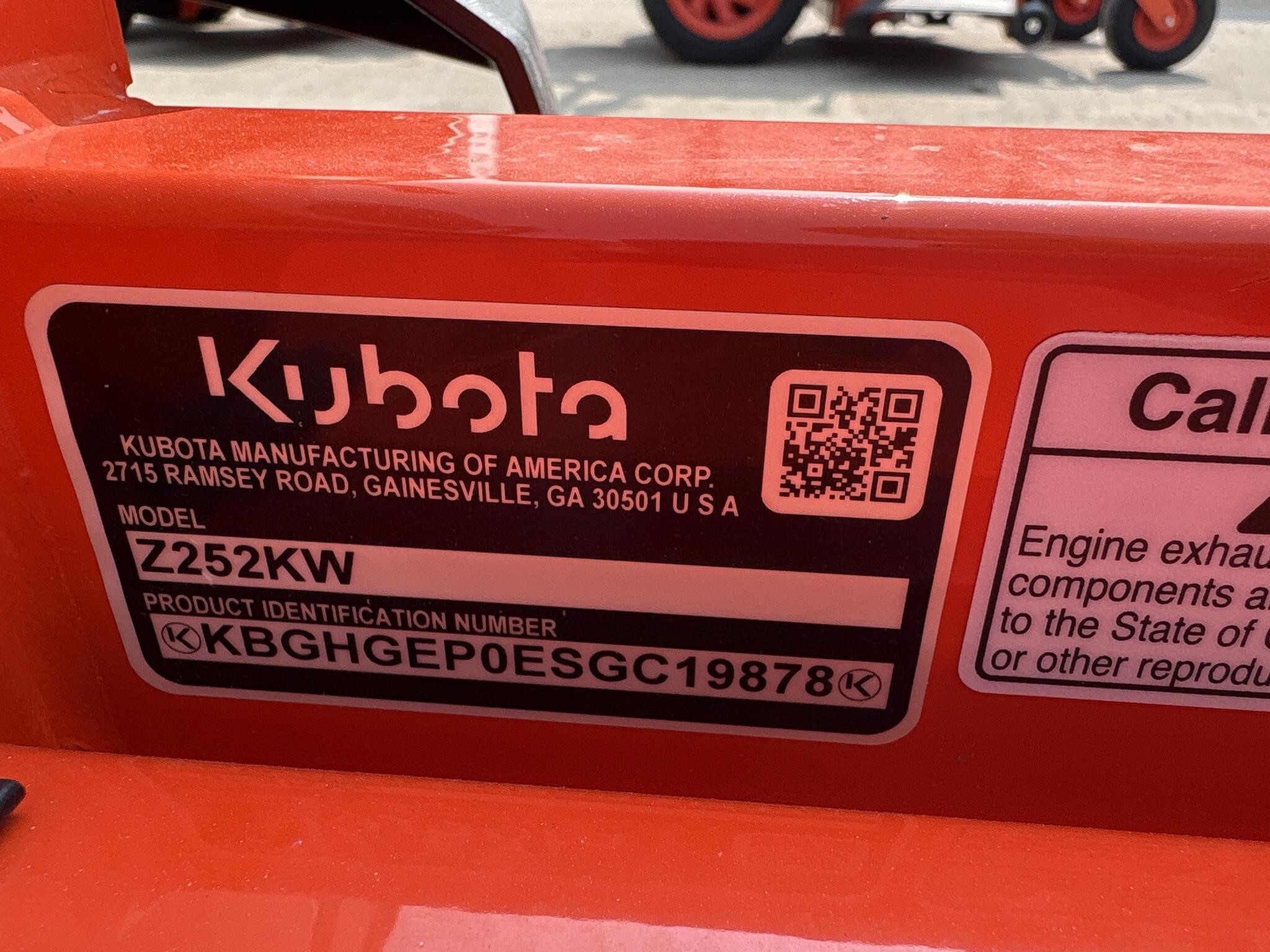  Kubota Z252 Lawn Mower