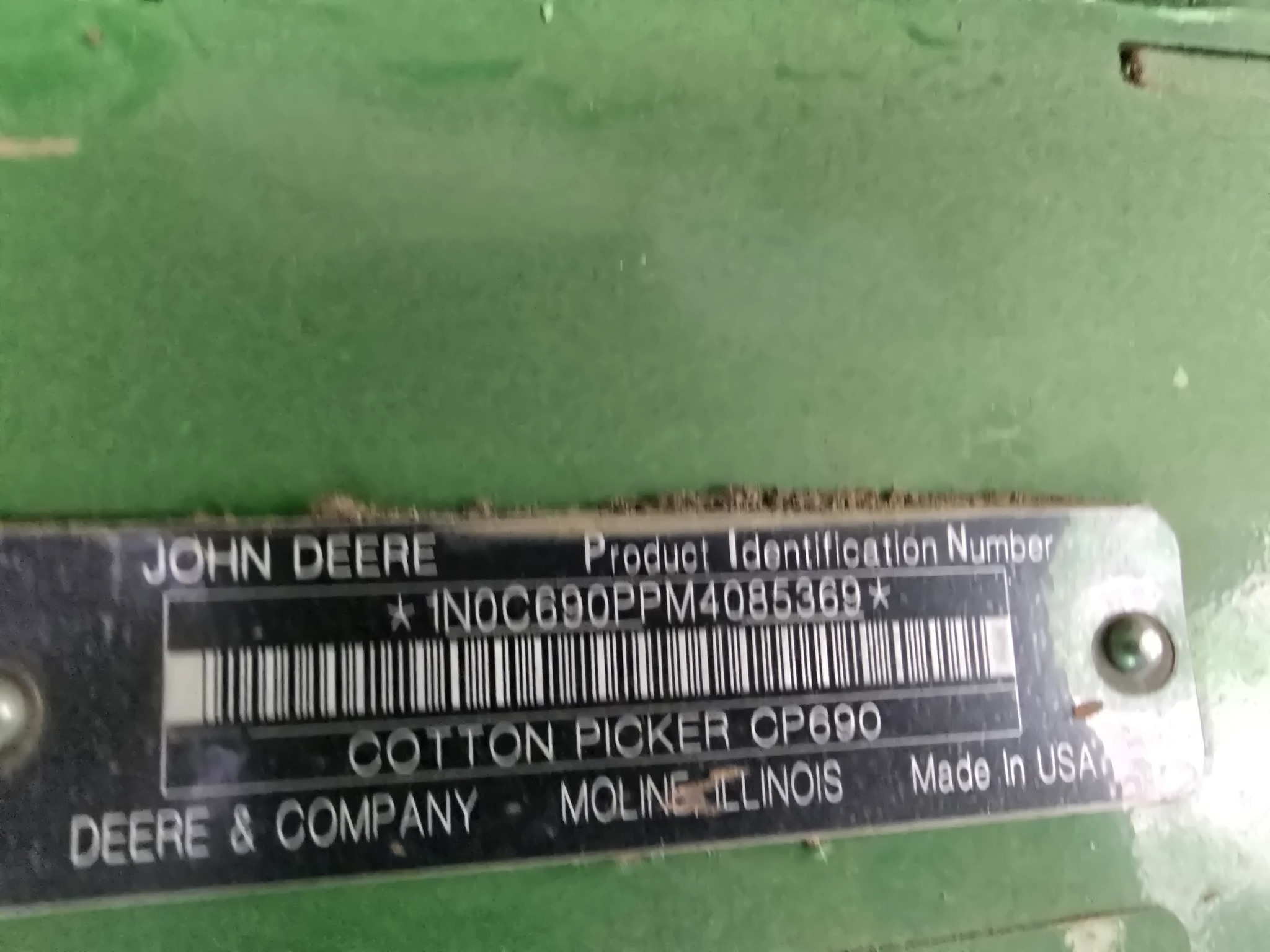 2021 John Deere CP690 Cotton Equipment