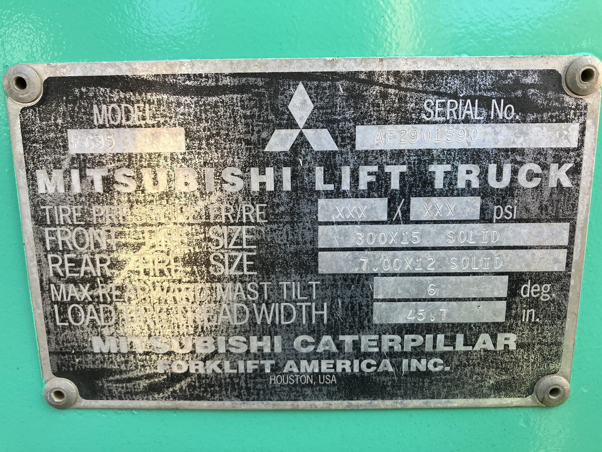 1999 Mitsubishi FG35 Forklift