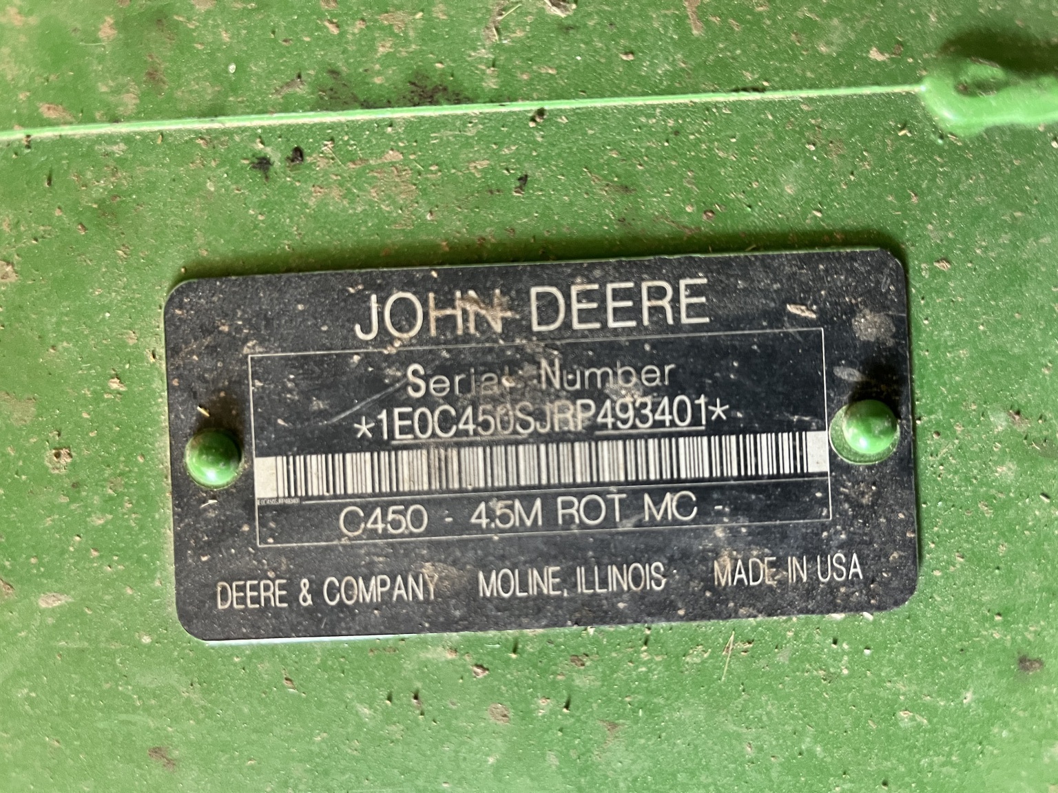 2024 John Deere C450 Mower Conditioner
