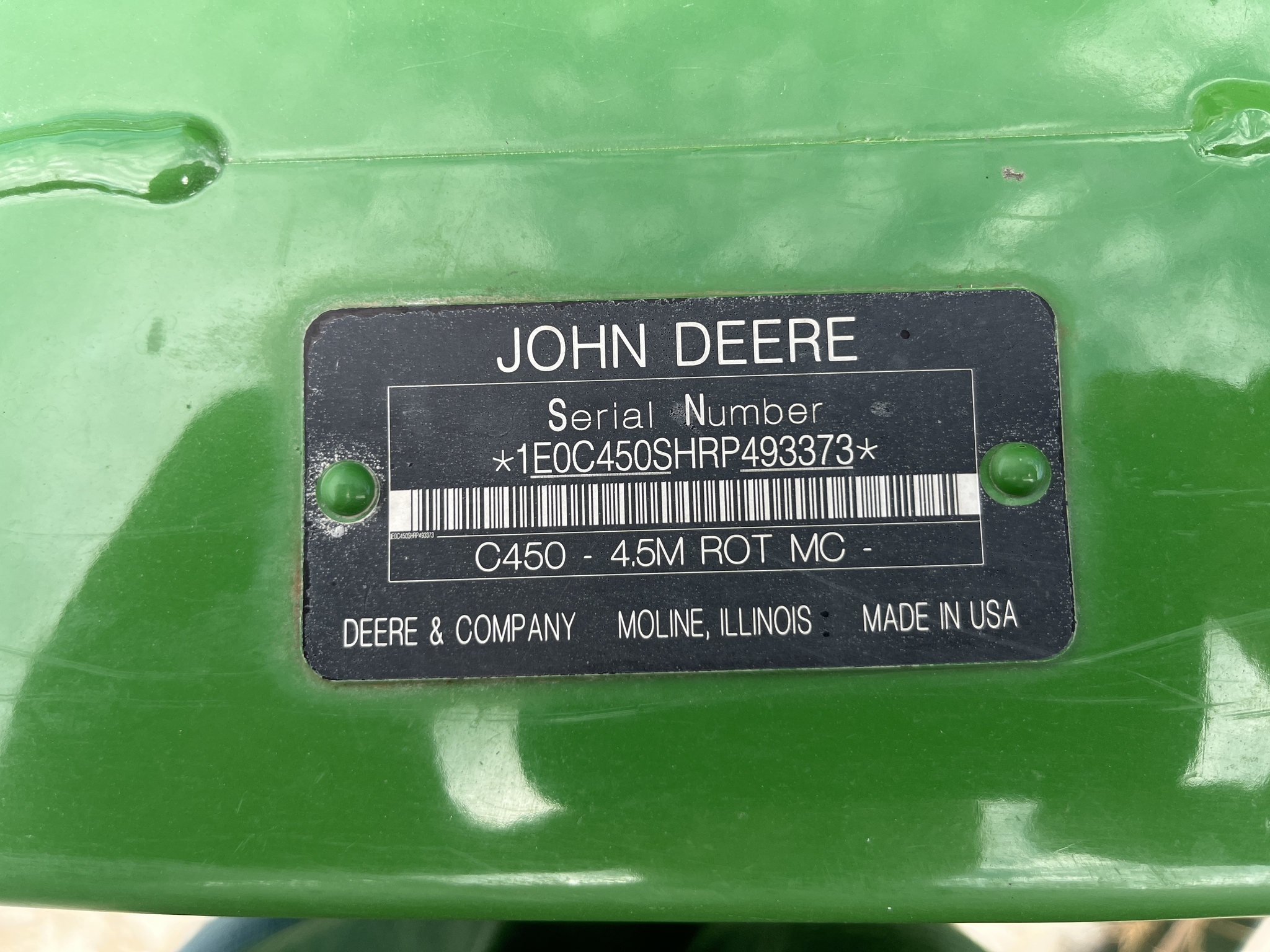 2024 John Deere C450 Mower Conditioner