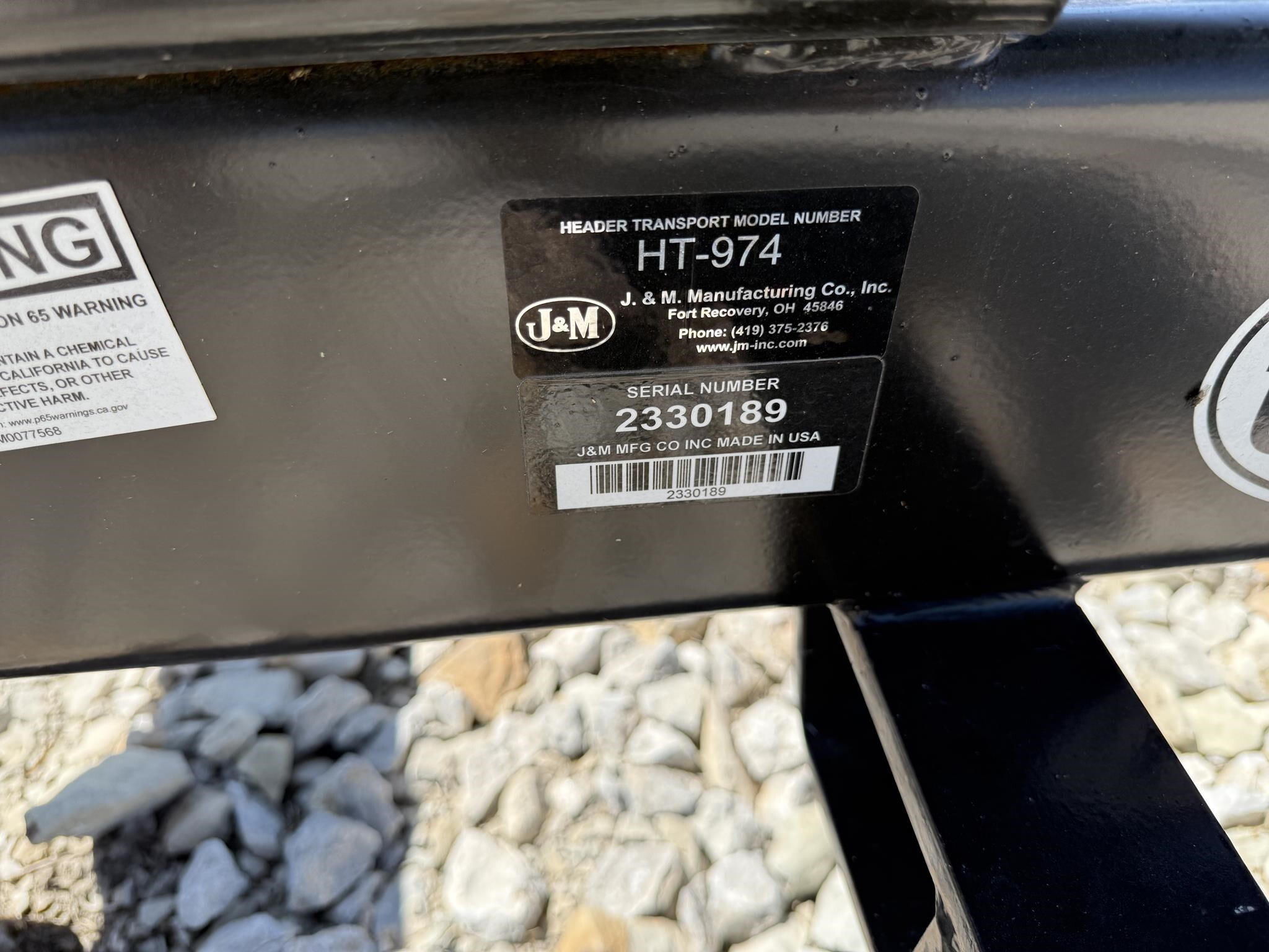  J&M HT974 Header Trailer