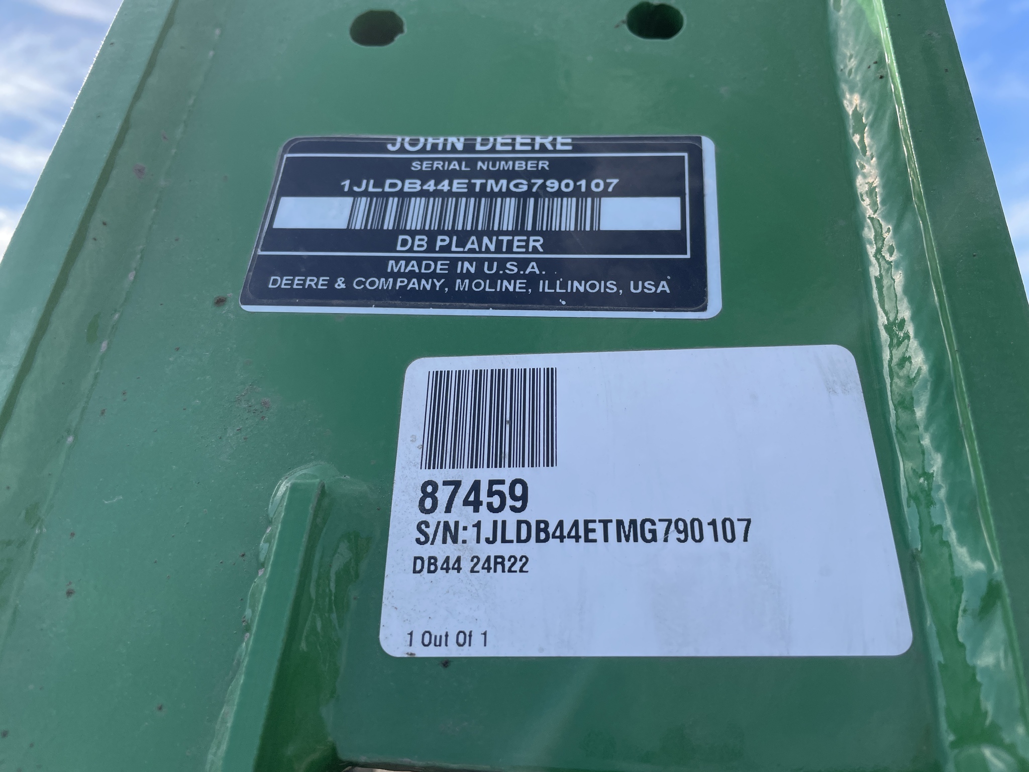 2021 John Deere DB44 Planter