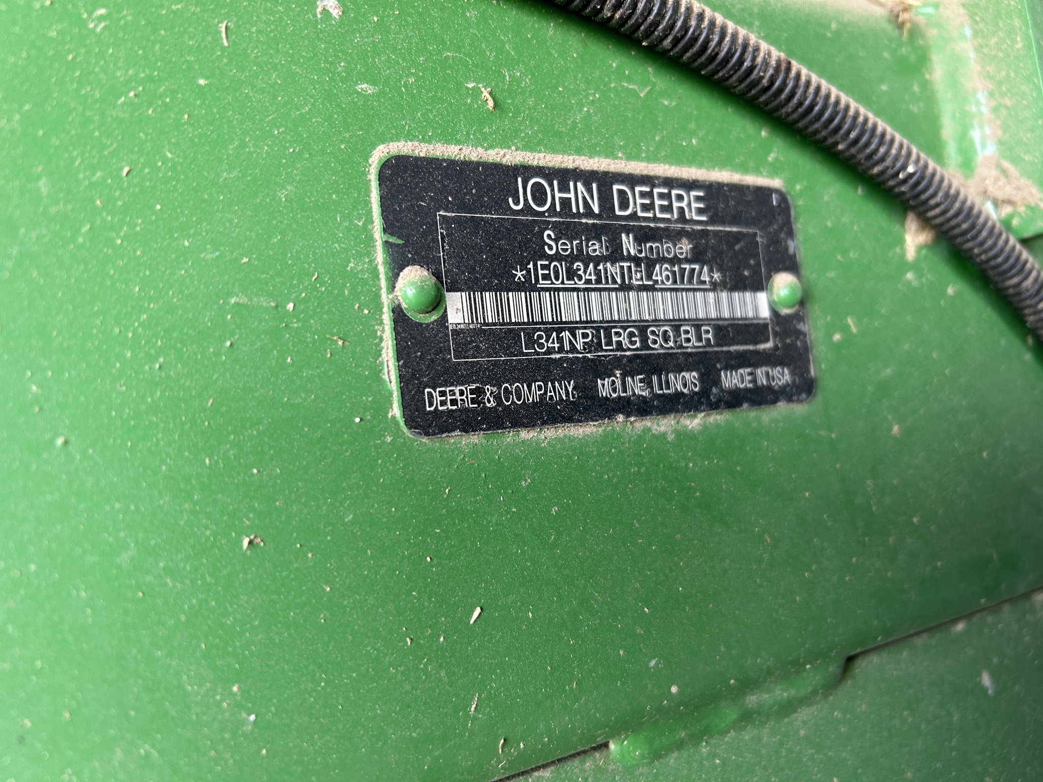 2020 John Deere L341 Big Square Baler