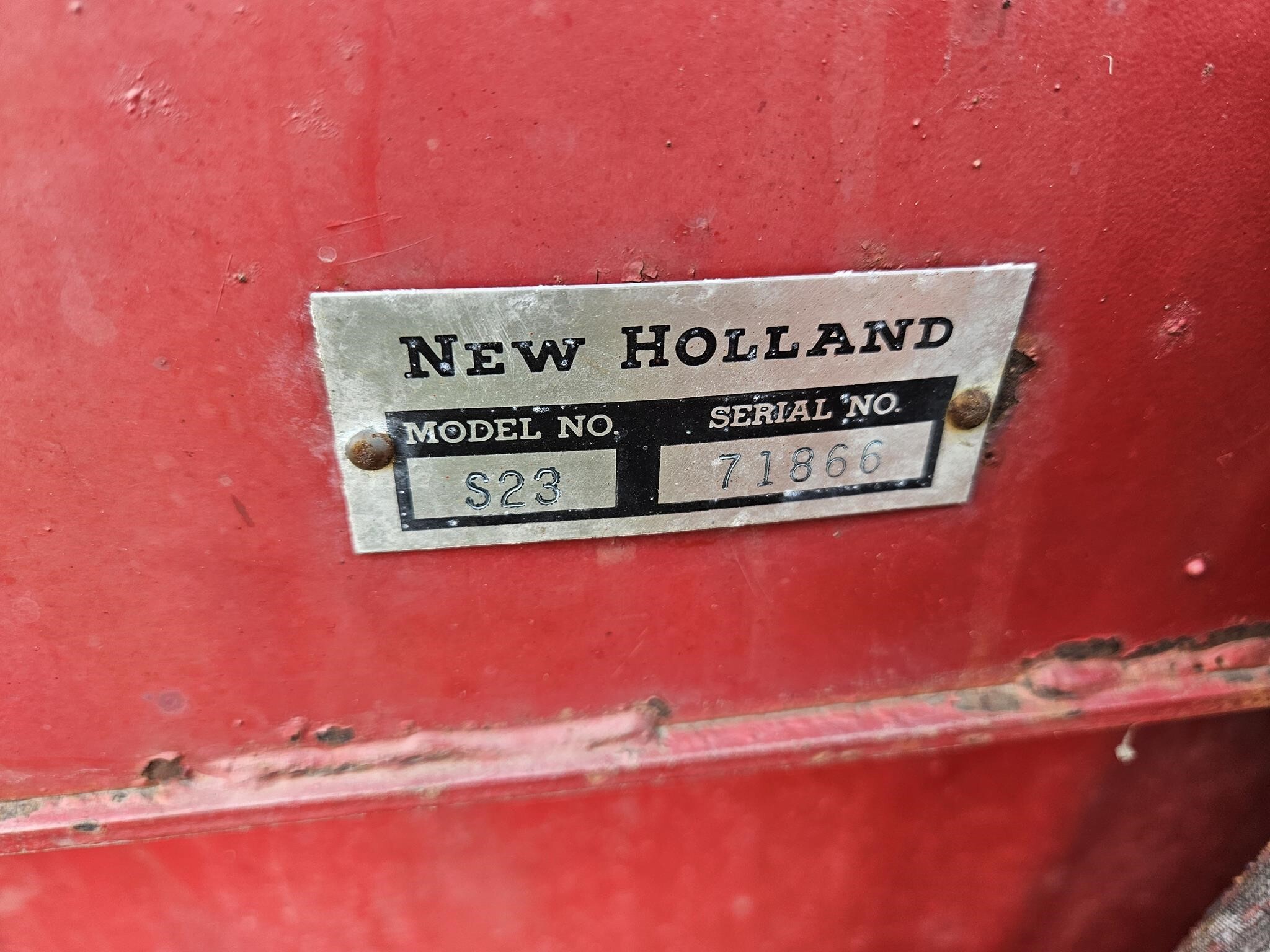  New Holland S23 Miscellaneous