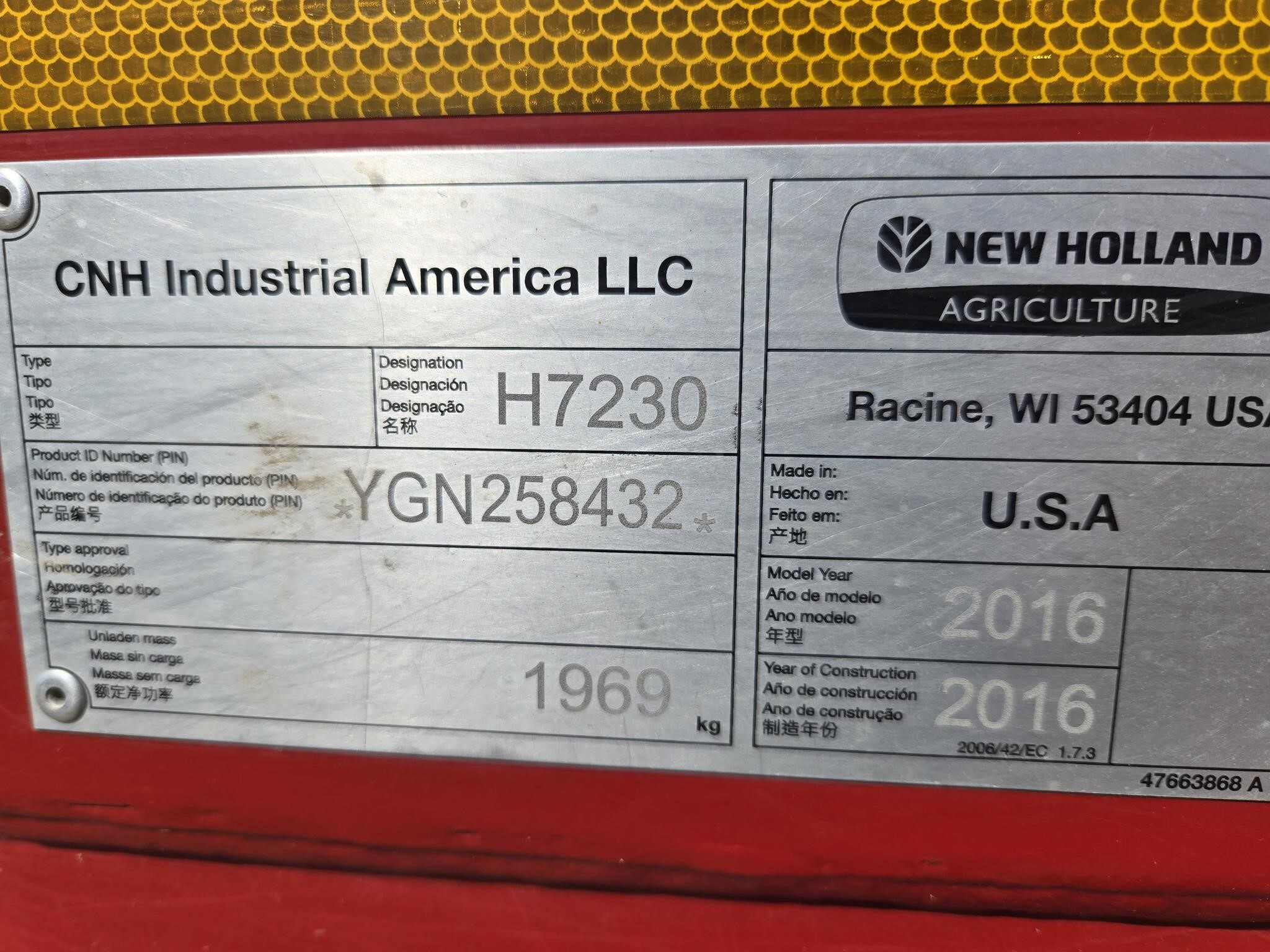2016 New Holland H7230 Mower Conditioner