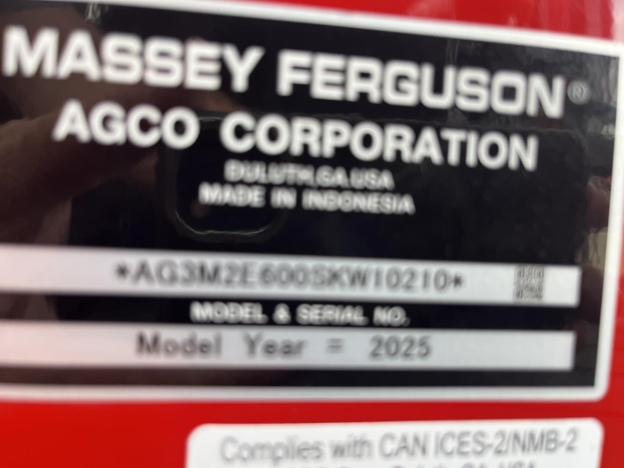 2025 Massey Ferguson 2E.60 Tractor