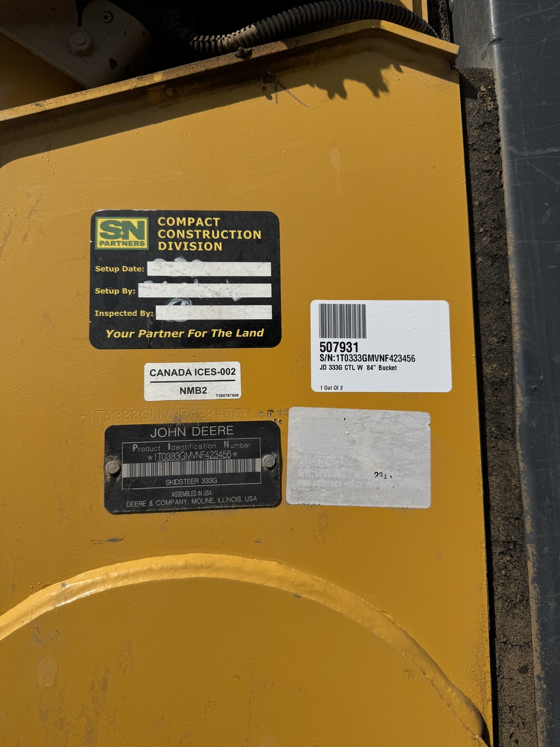 2022 Deere 333G Skid Steer